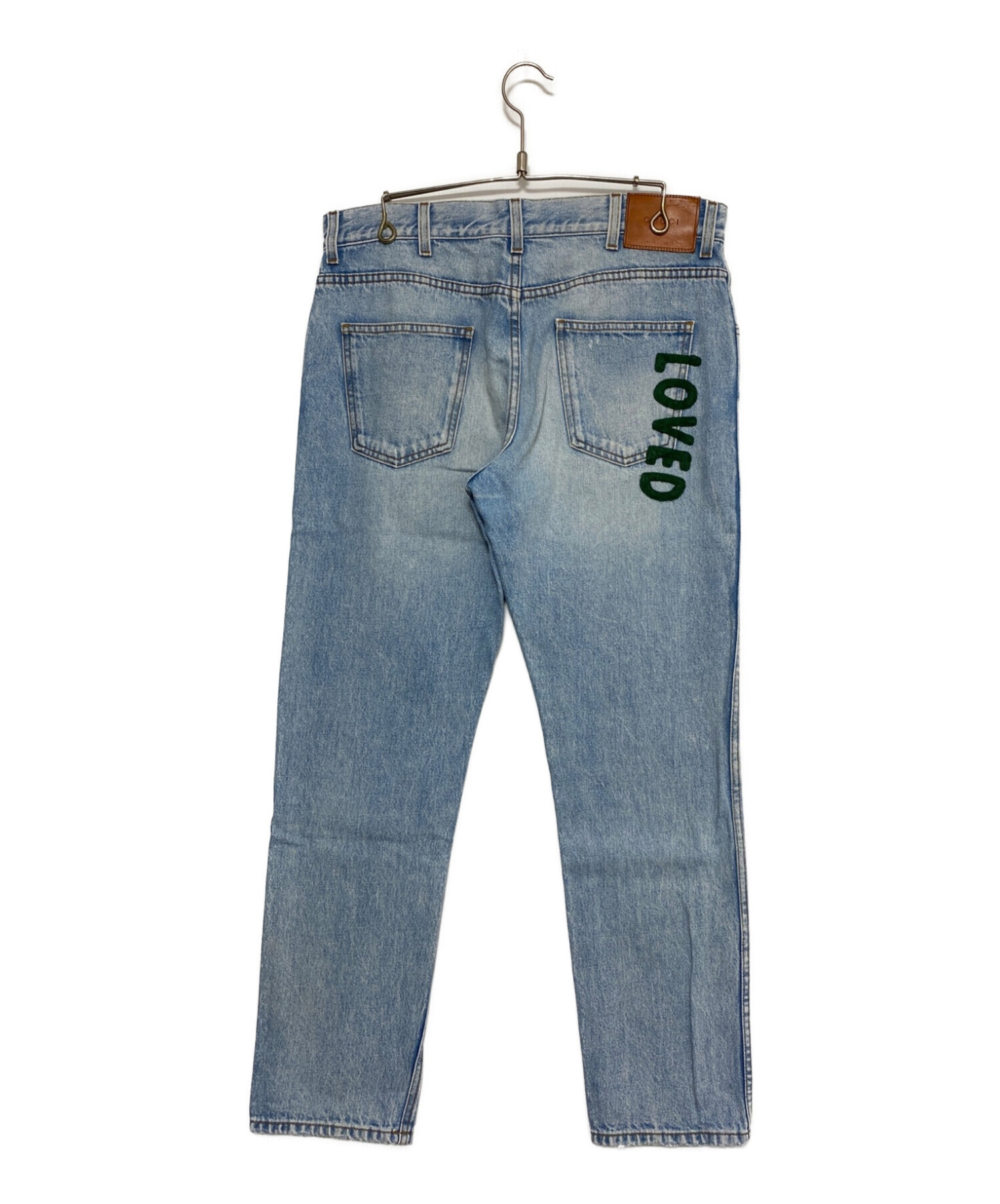 中古・古着通販】GUCCI (グッチ) Loved Embroidered Jeans スカイ 