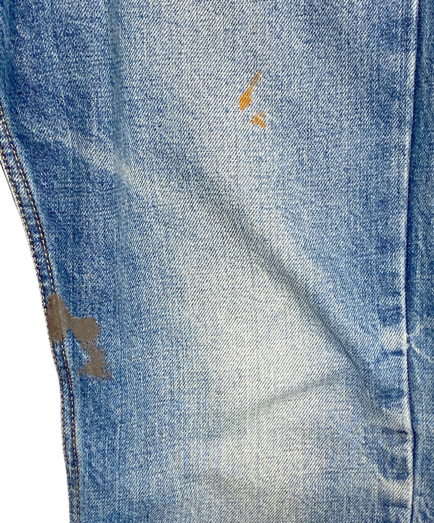 中古・古着通販】GUCCI (グッチ) ペイント加工デニムパンツ スカイ