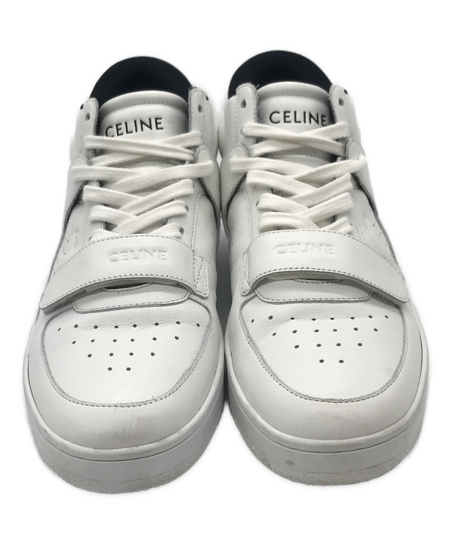 中古・古着通販】CELINE (セリーヌ) レザーミッドカットスニーカー 