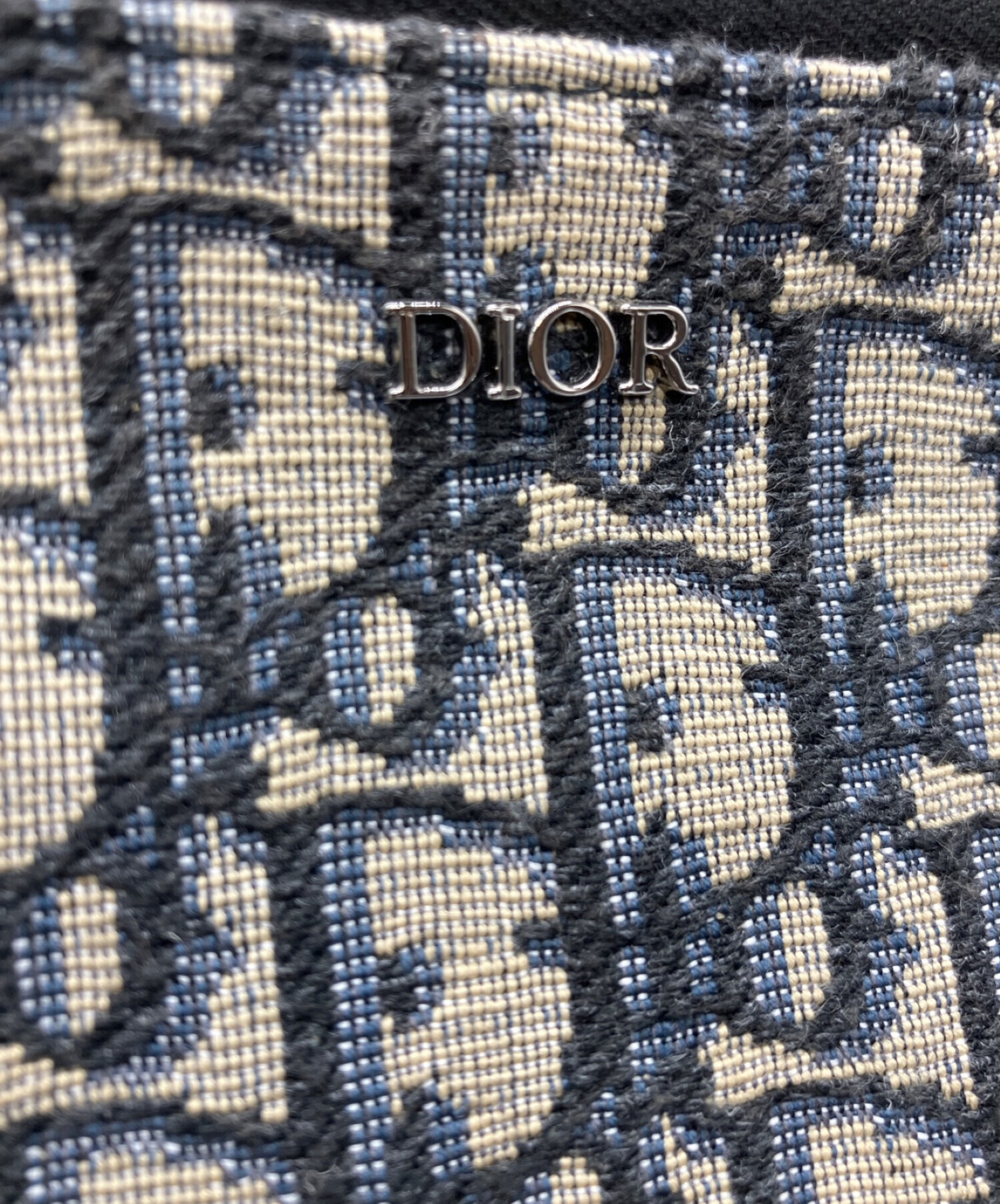 激レア オールド クリスチャンディオール トロッター クラッチバッグ ベージュ/ブルー ① 中古・古着通販】Christian Dior (クリスチャン ディオール
