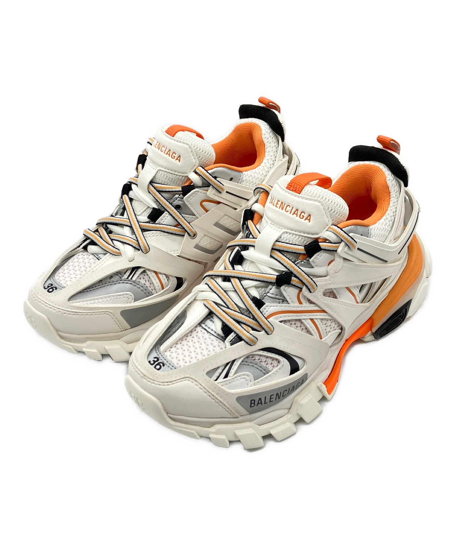BALENCIAGA TRACK スニーカー 36 ホワイト/オレンジ BALENCIAGA TRACK