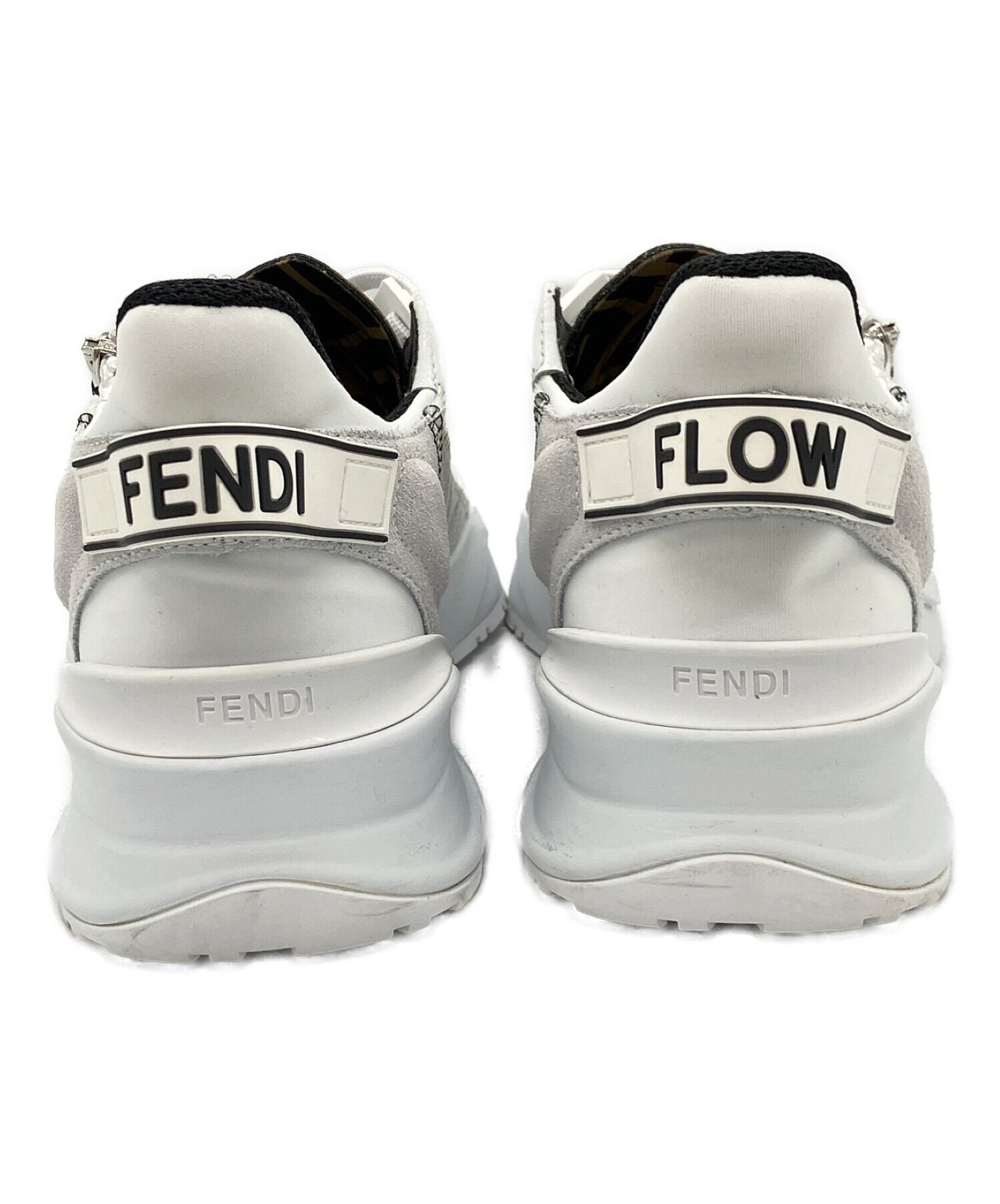 中古・古着通販】FENDI (フェンディ) ジップアップスニーカー ホワイト 