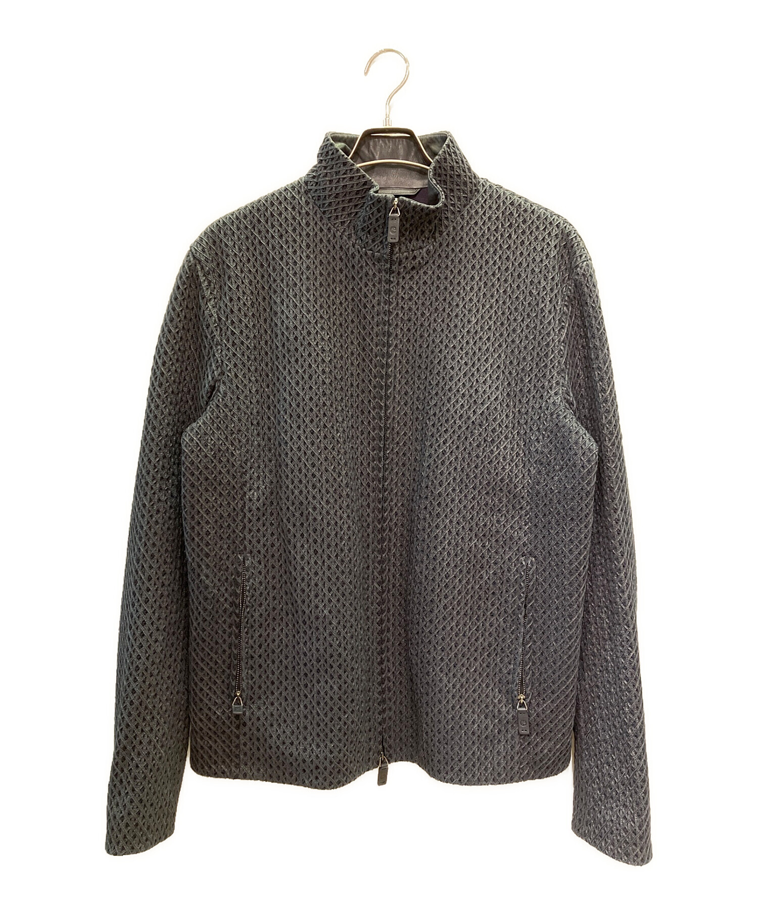 中古・古着通販】GIORGIO ARMANI (ジョルジョアルマーニ) 編込みレザー 