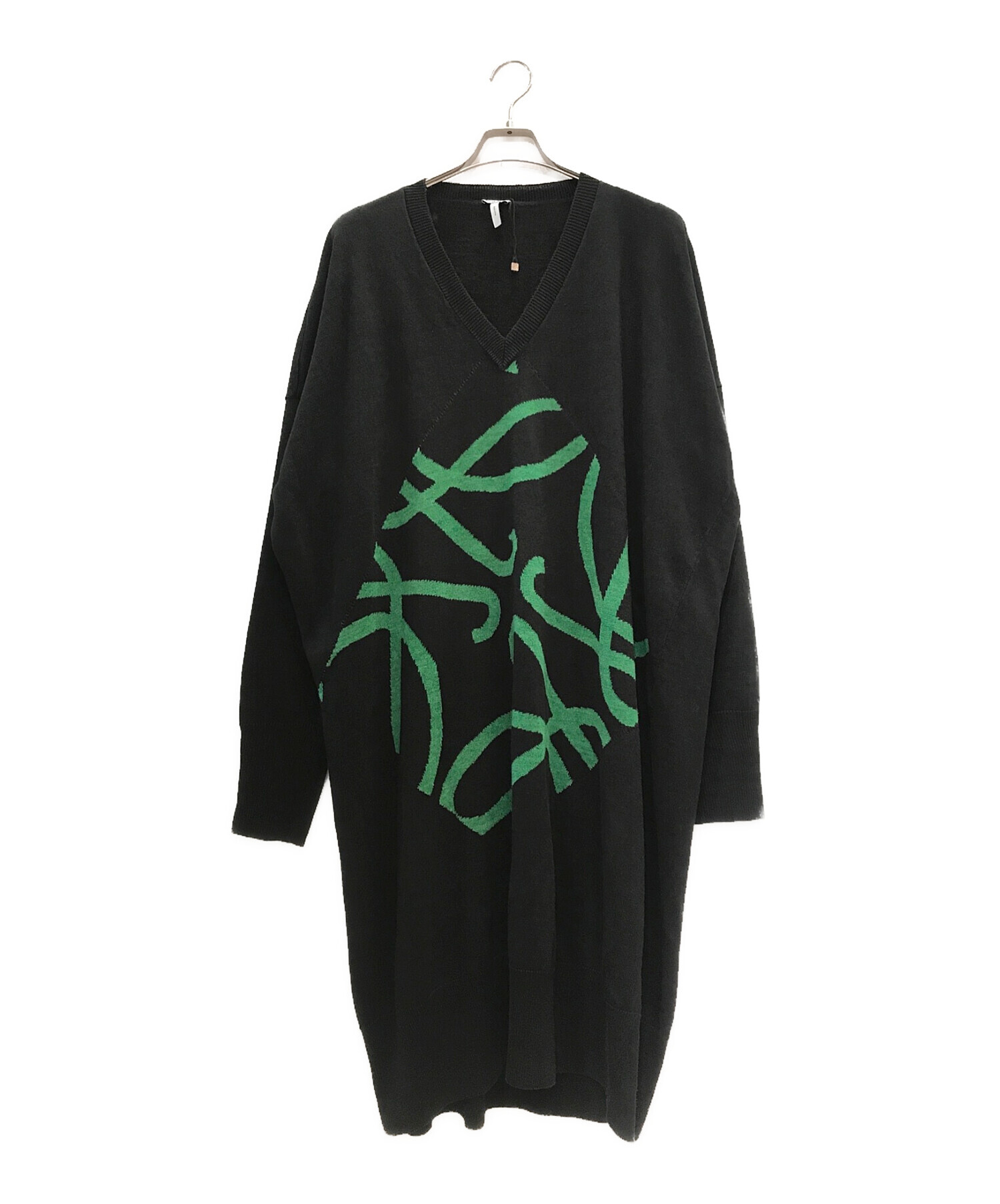 中古・古着通販】LOEWE (ロエベ) アナグラムニットワンピース ブラック