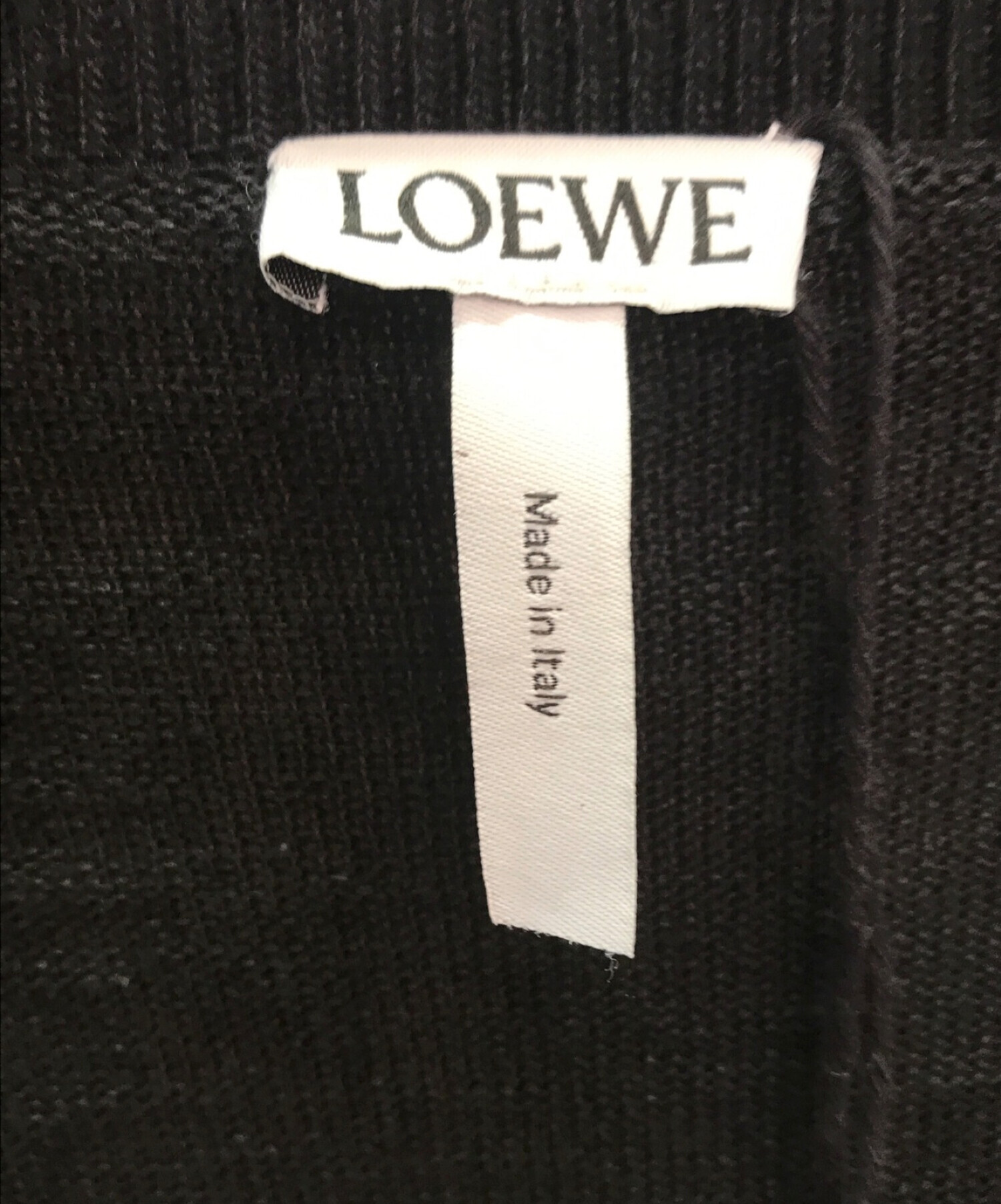 中古・古着通販】LOEWE (ロエベ) アナグラムニットワンピース ブラック