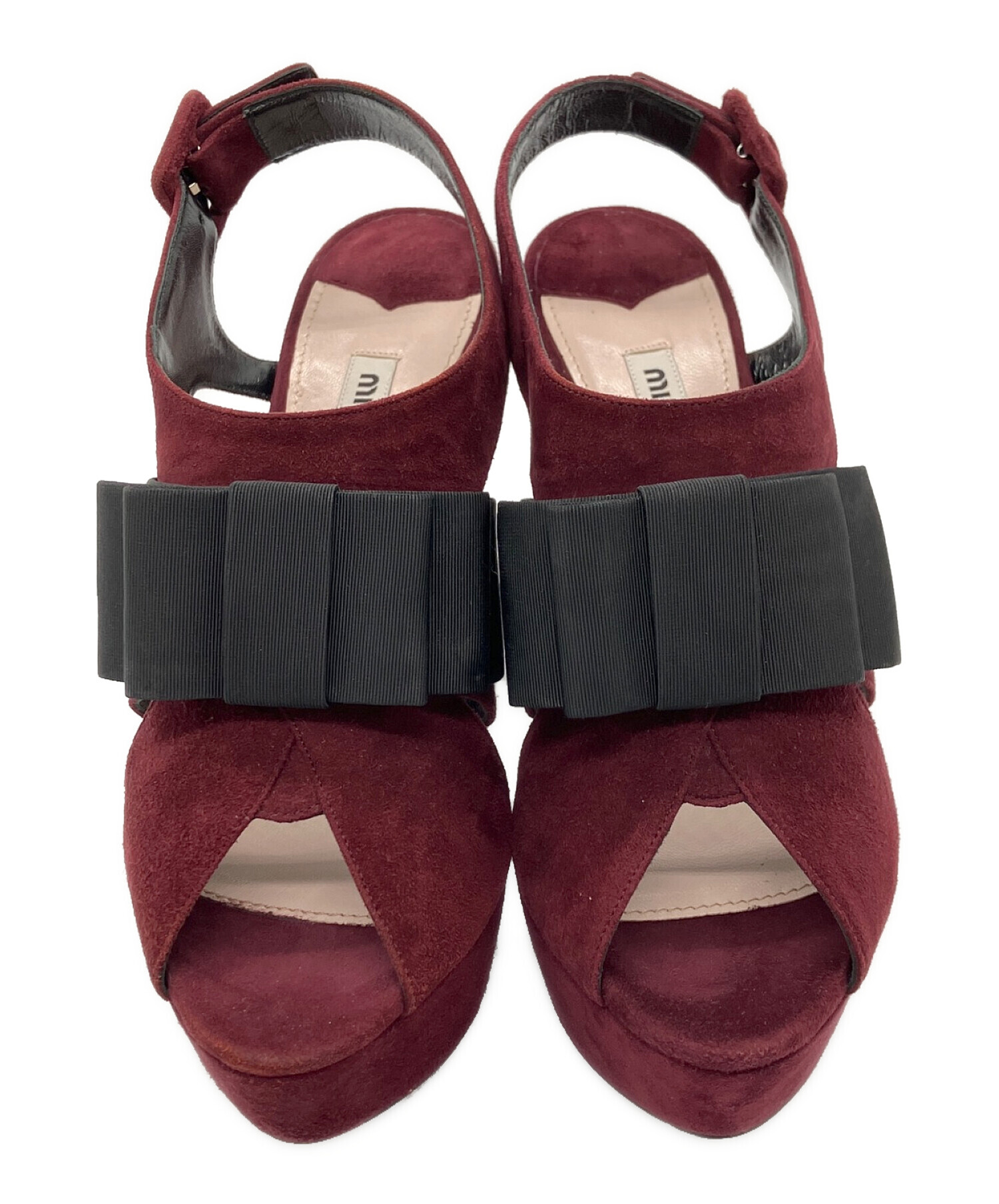 中古・古着通販】MIU MIU (ミュウミュウ) ヒールリボンサンダル