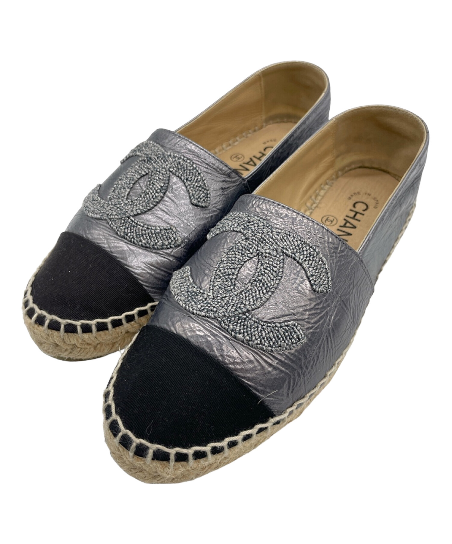 シャネルエスパドリーユ 中古・古着通販】CHANEL (シャネル) シャネル エスパドリーユ ライト