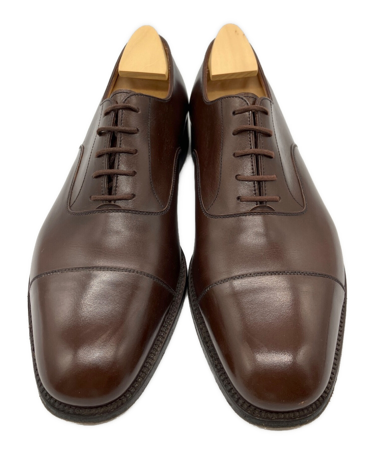 純正ツリー付|J.M. WESTON|ストレートチップ|10/E|29㎝ブラウン 中古・古着通販】J.M.WESTON (ジェイエムウエストン) キャップトゥ