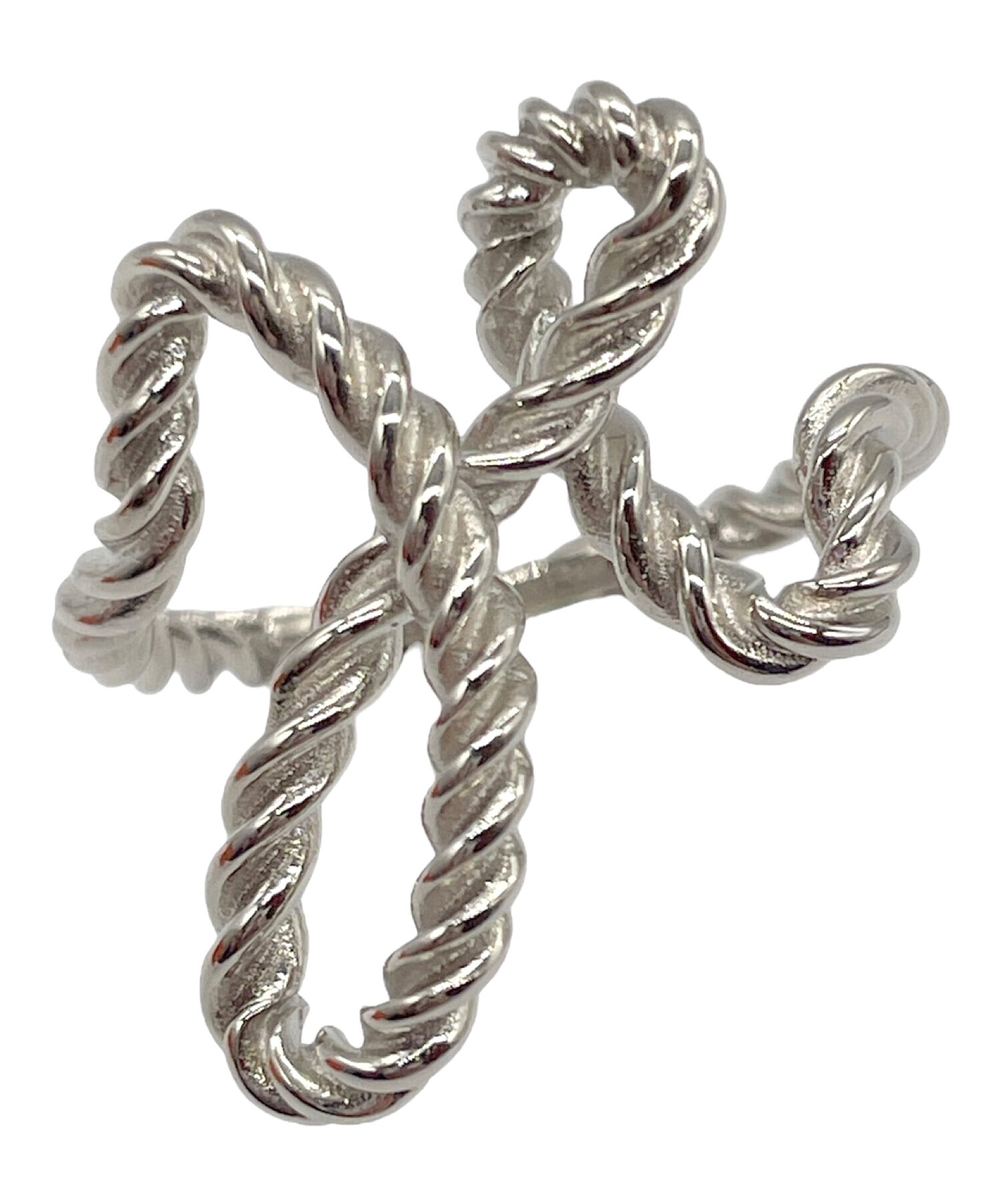 中古・古着通販】HERMES (エルメス) CORD H スカーフリング シルバー