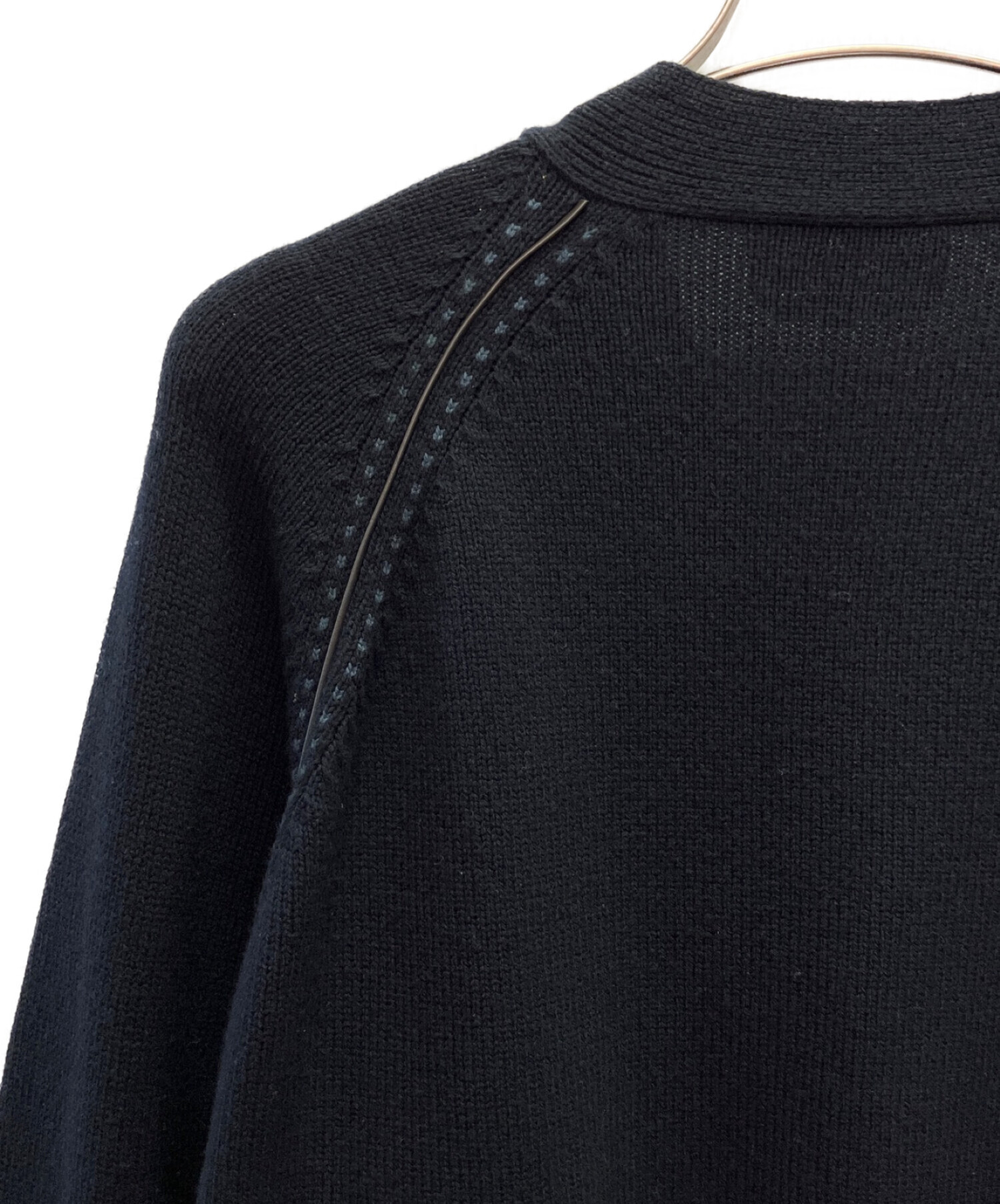 中古・古着通販】HERMES (エルメス) レザーパイピングウール