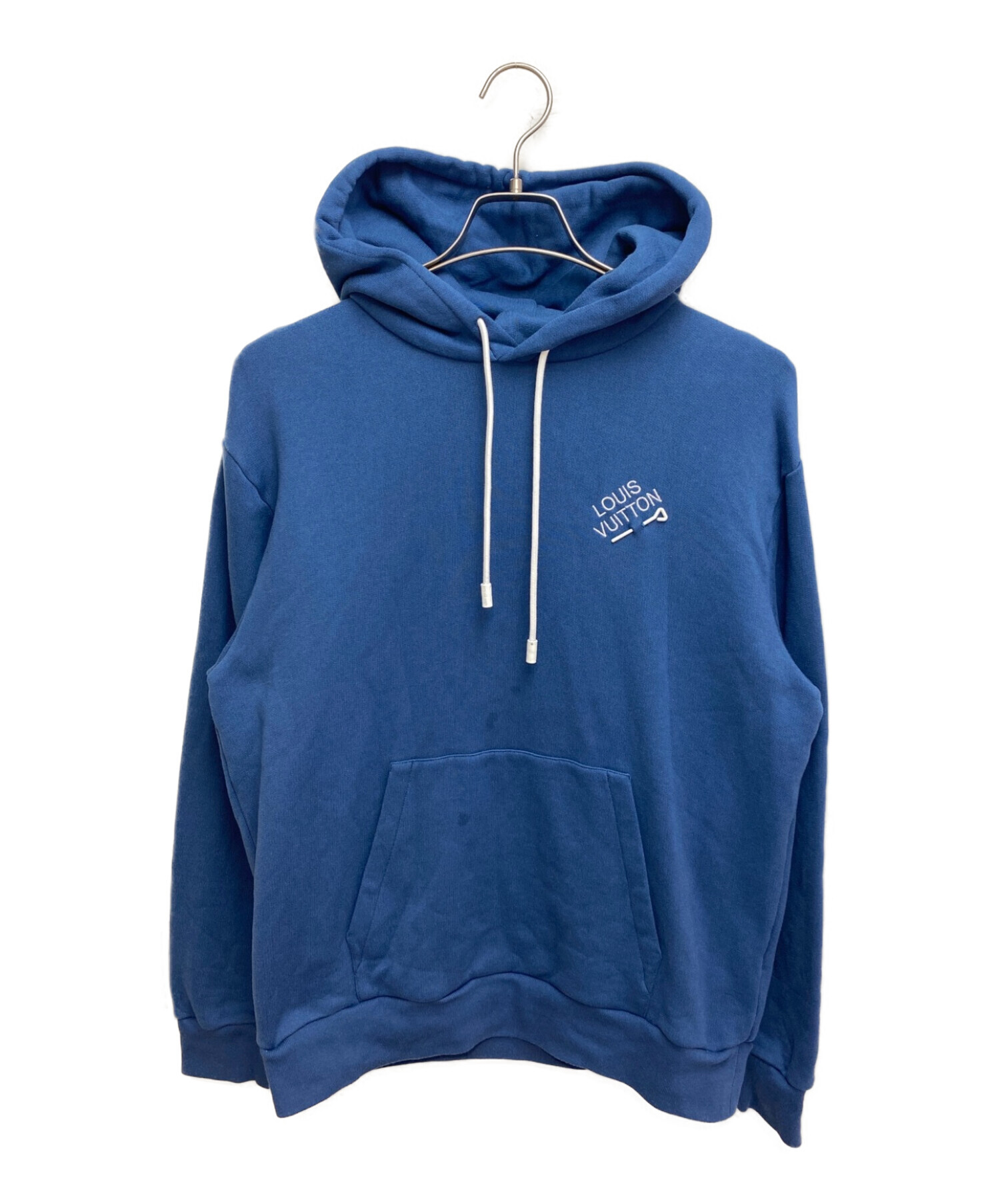 が*ば様 ネイビー パーカー LV ロゴ入りメンズ 中古・古着通販】LOUIS VUITTON (ルイ ヴィトン) 刺繍ロゴパーカー