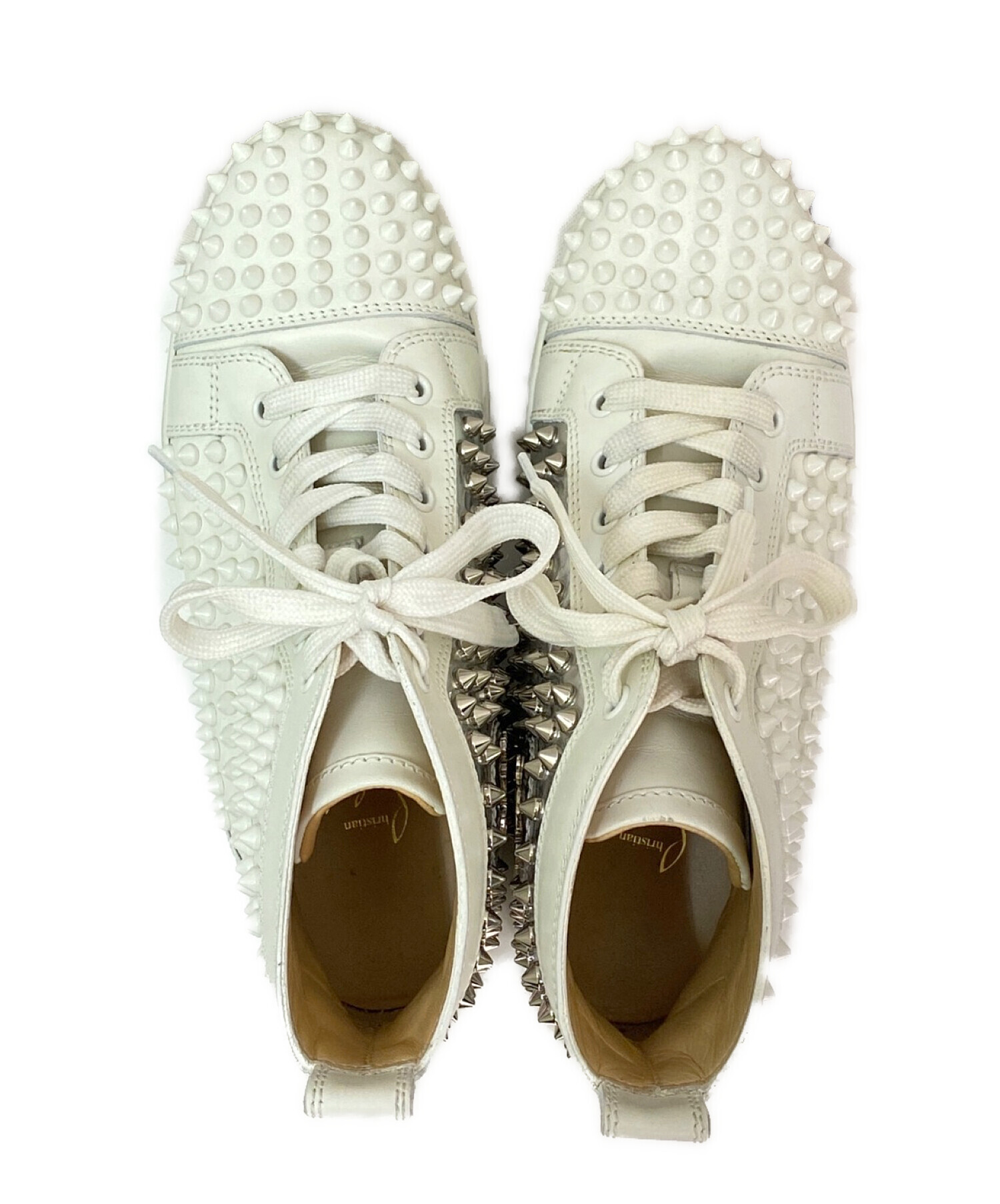 Christian Louboutin(クリスチャンルブタン)スパイク スタッズ パンプス ポインテッドトゥ 10cmヒール 35.5 22.5 ブラック【Ceやしろ店】 中古・古着通販Christian Louboutin (クリスチャン・ルブタン