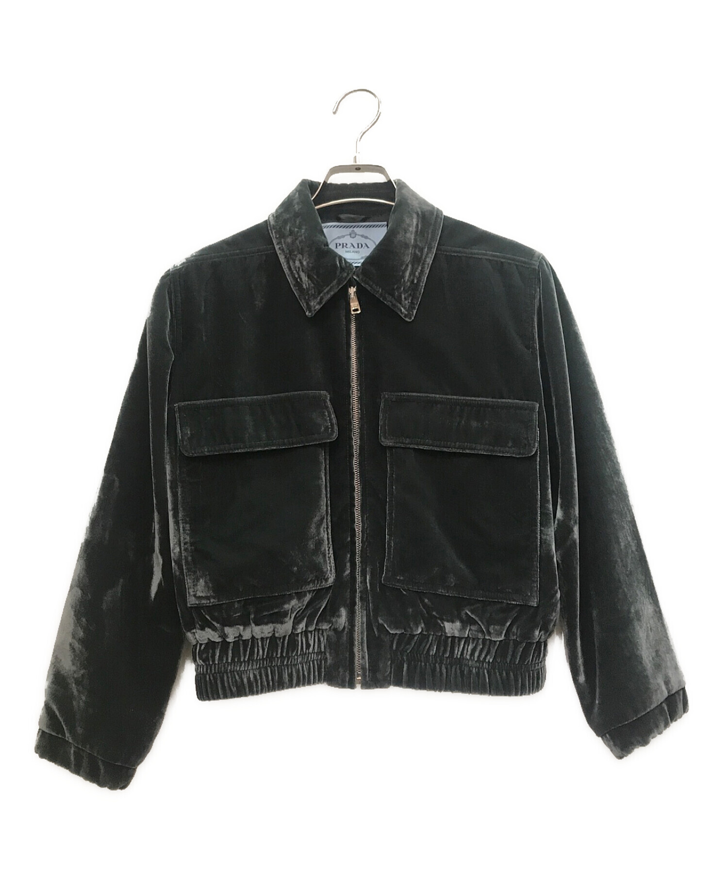 中古・古着通販】PRADA (プラダ) ベロアショートジャケット ライト 