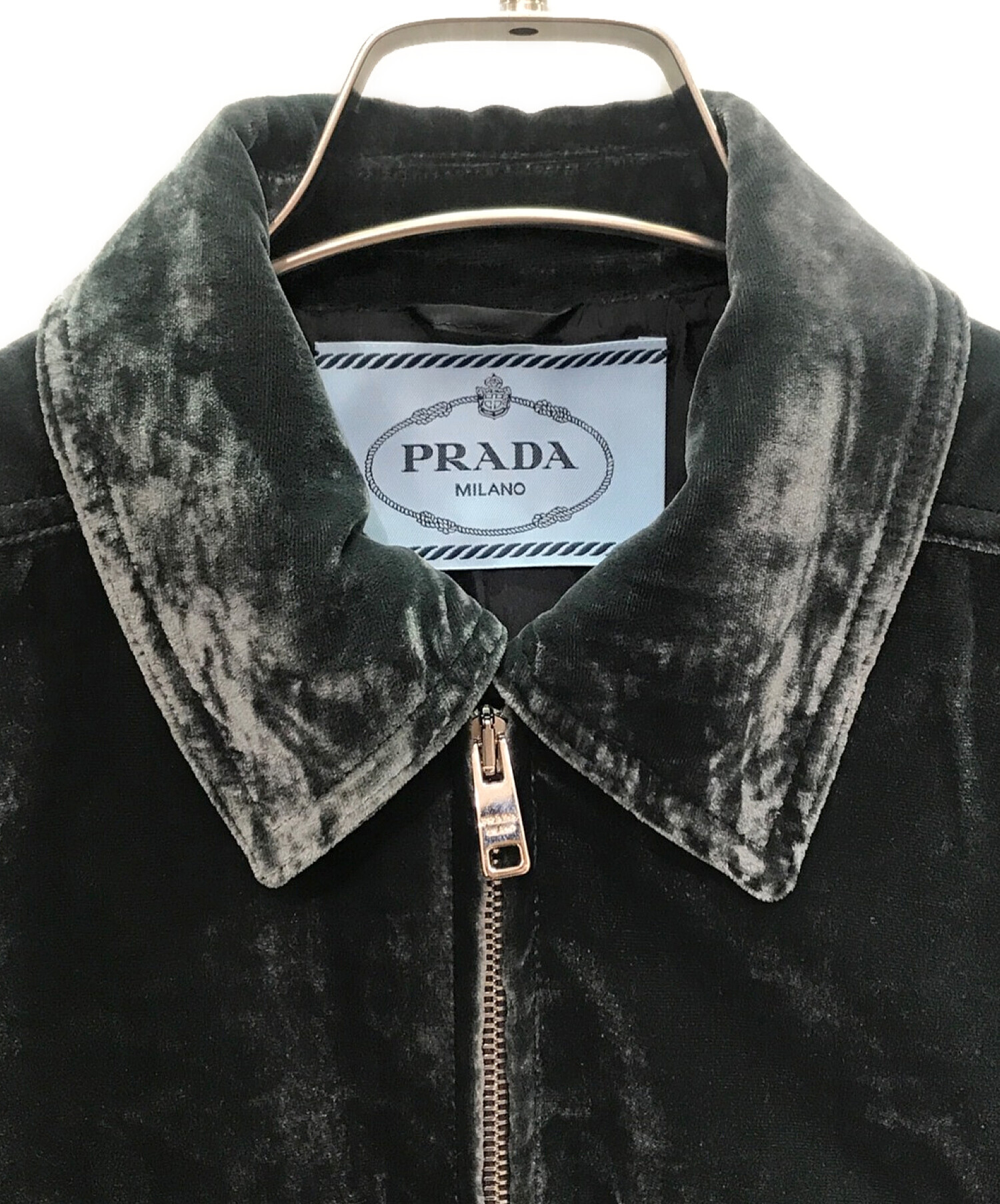 中古・古着通販】PRADA (プラダ) ベロアショートジャケット ライト 