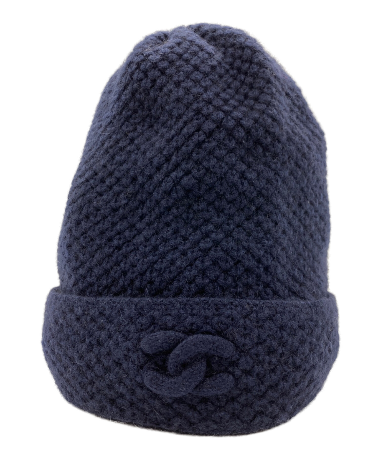 中古・古着通販】CHANEL (シャネル) カシミヤニット帽 ネイビー