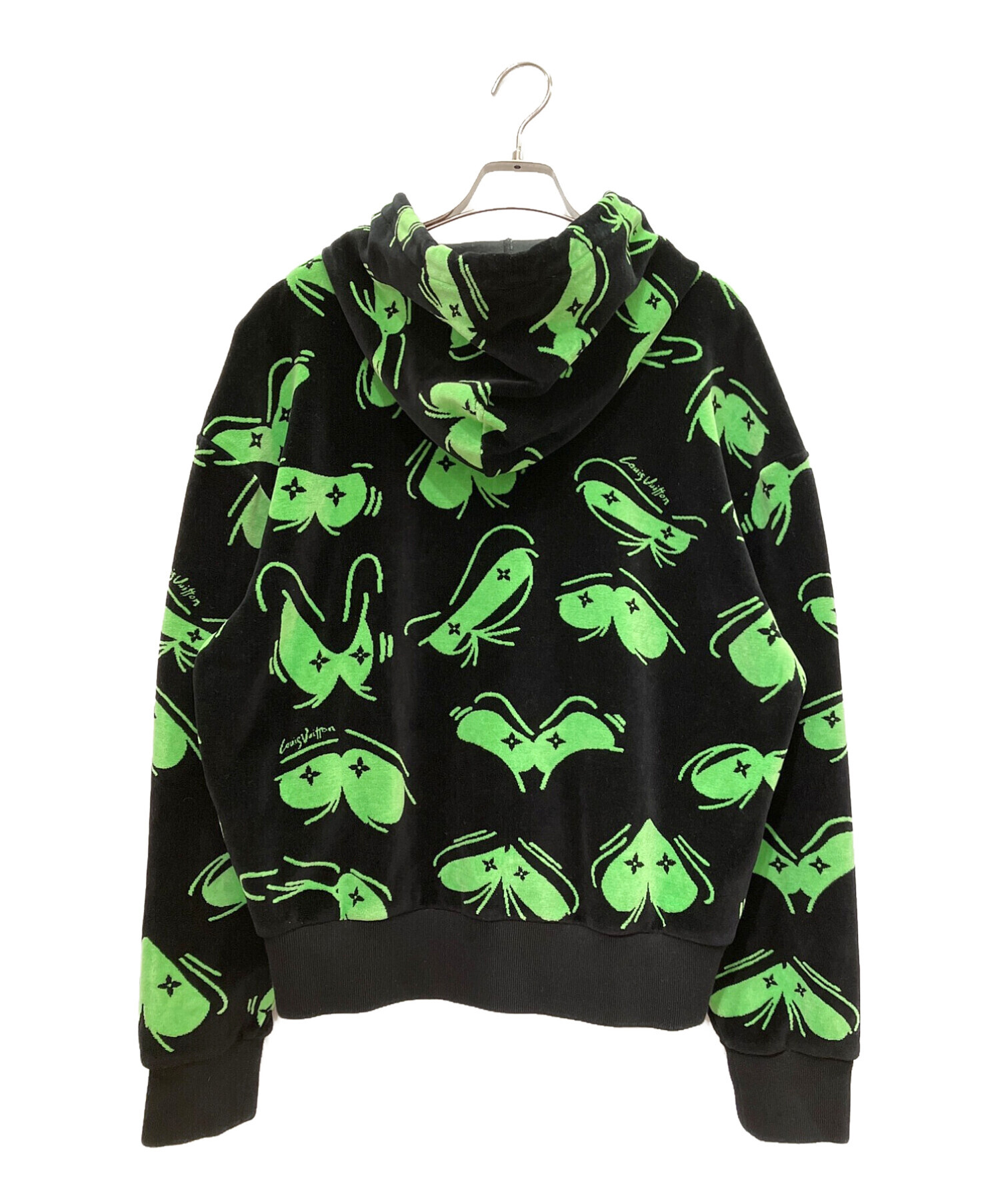 Louis Vuitton フード付きパーカー グリーン/デニム　新品 中古・古着通販】LOUIS VUITTON (ルイ ヴィトン) 22AW デニム切替