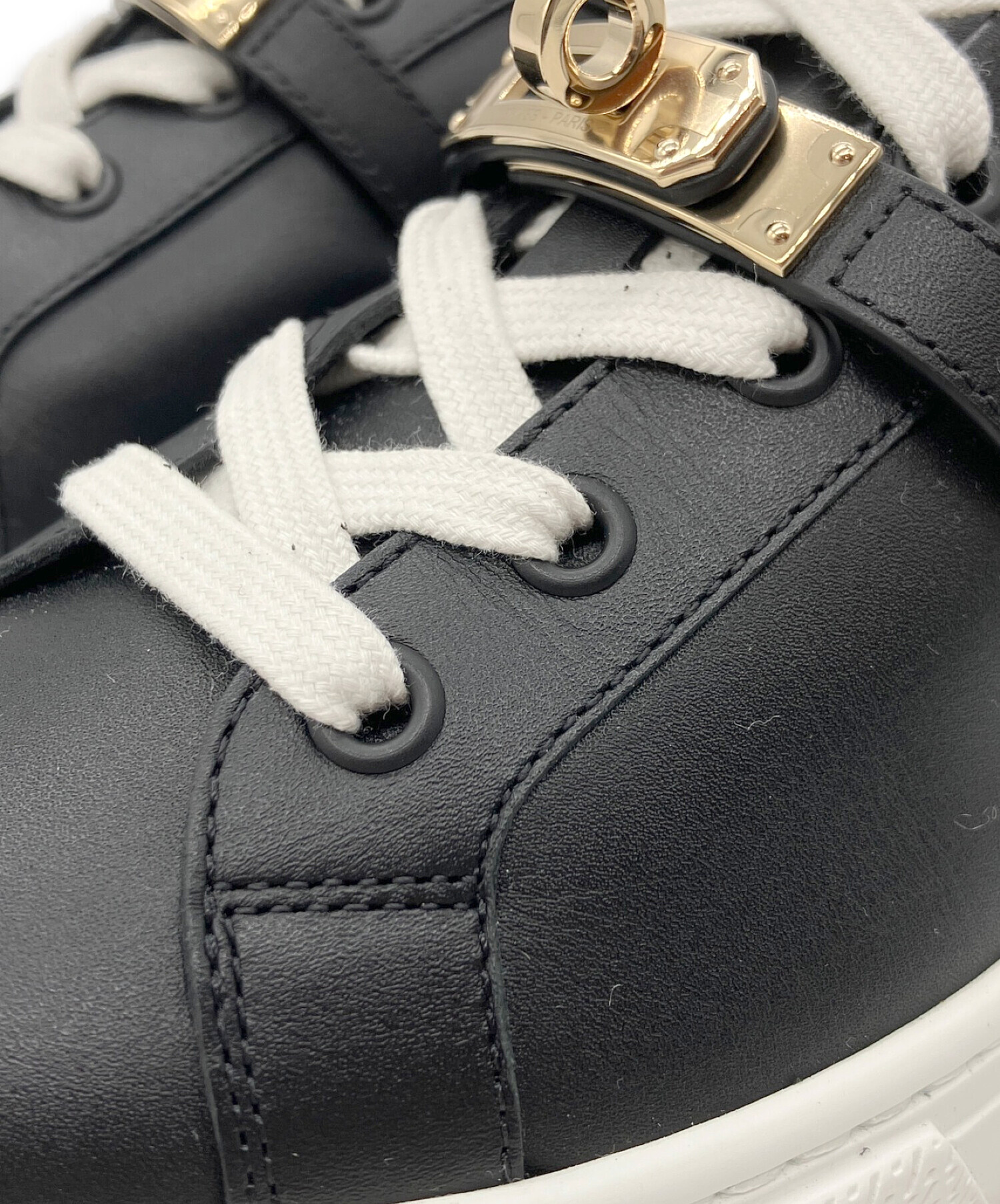 中古・古着通販】HERMES (エルメス) デイ スニーカー ブラック サイズ 