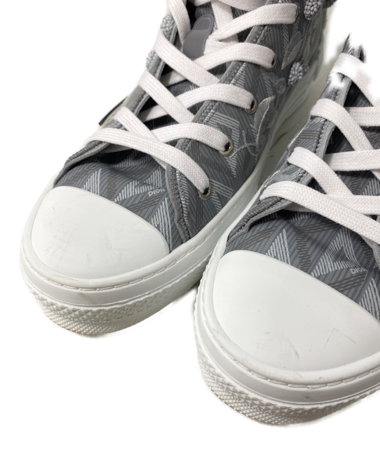 最終値下げ　Dior グレー ハイカットスニーカー 中古・古着通販】Christian Dior (クリスチャン ディオール) B23ハイ