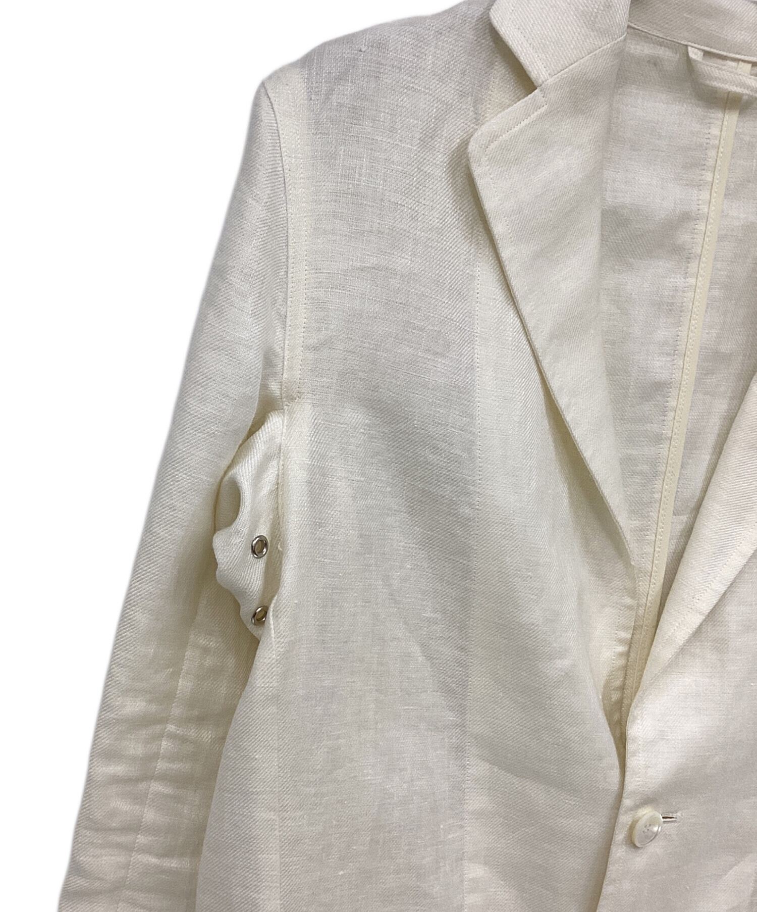 中古・古着通販】GRENFELL (グレンフェル) リネンジャケット ホワイト