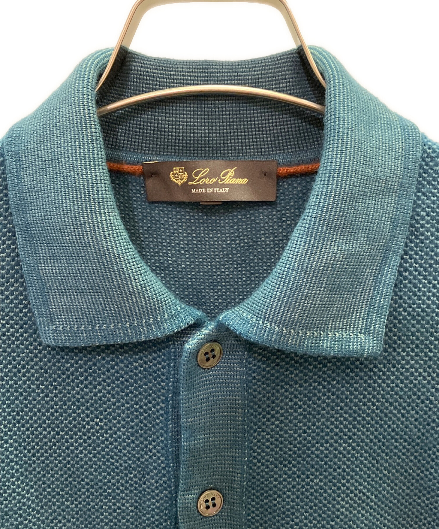 中古・古着通販】LORO PIANA (ロロピアーナ) 長袖ニットポロシャツ