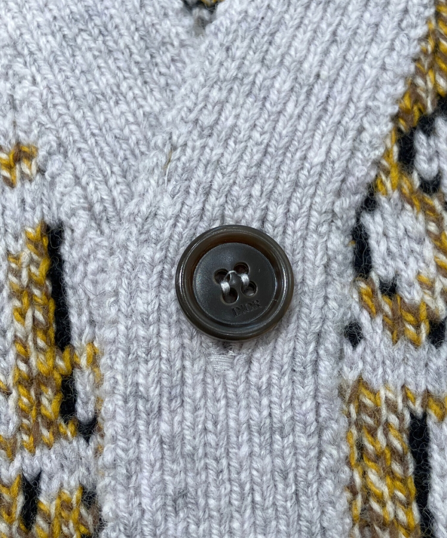 美品 90's Christian Dior 総柄 ニットカーディガン 中古・古着通販】Dior (ディオール) オブリーク総柄カーディガン