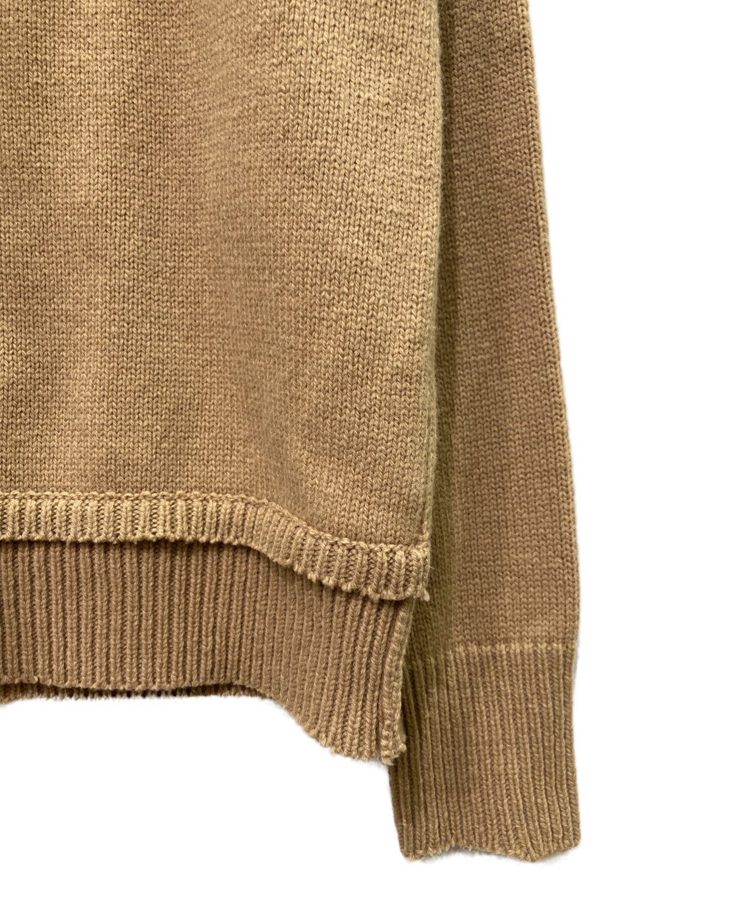 Maison Margiela ニット・セーター XS ベージュ 【古着】【中古】【送料無料】 中古・古着通販】Maison Margiela 10 (メゾンマルジェラ 10) Vネック