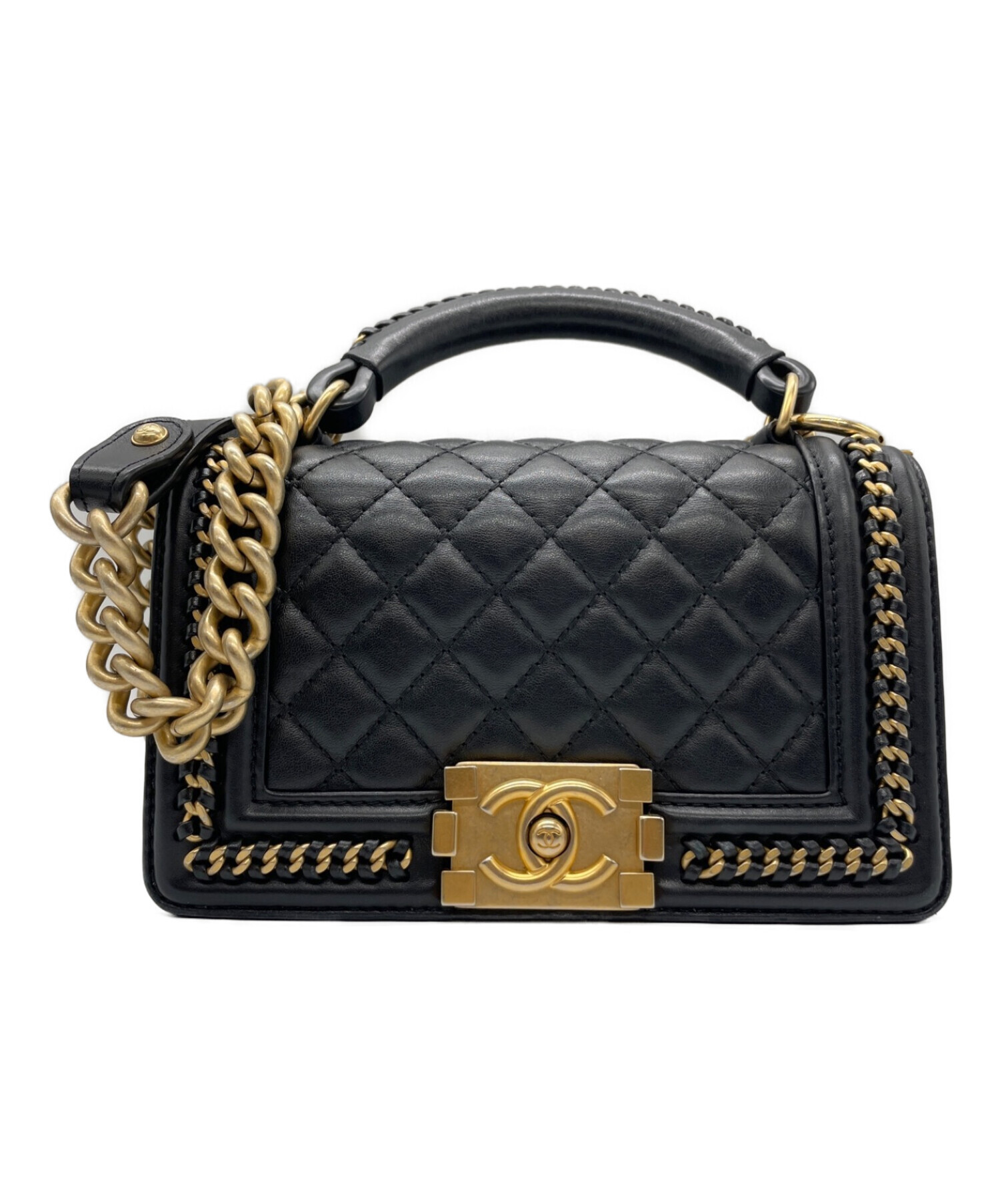 【最終値下げ】 シャネル CHANEL ボーイシャネル ボア ショルダーバッグ レザー 【最終値下げ】【中古】 CHANEL シャネル ショルダーバッグ ボーイシャネル ボア 【最終値下げ