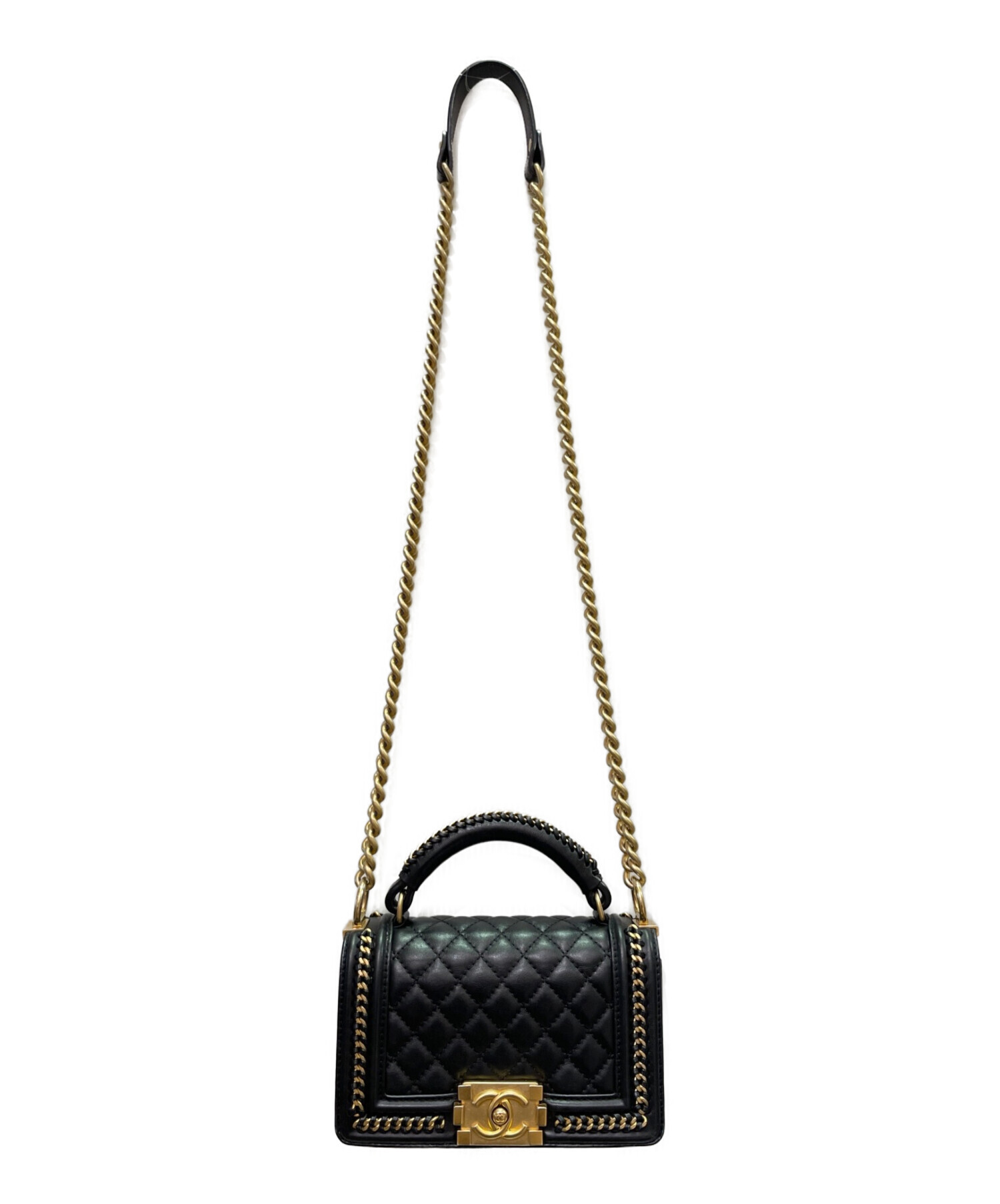 シャネル CHANEL トップハンドル2Way ショルダーバッグ レデ【中古】 中古・古着通販】CHANEL (シャネル) ボーイシャネル トップハンドル