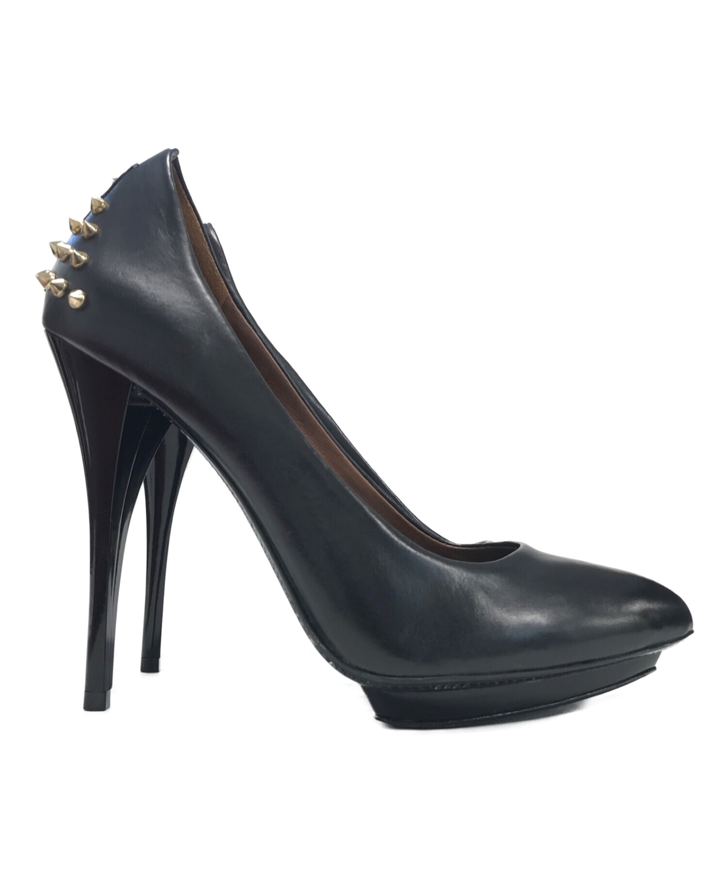 アレキサンダーマックイーン スタッズハイヒール パンプス ブラック 37