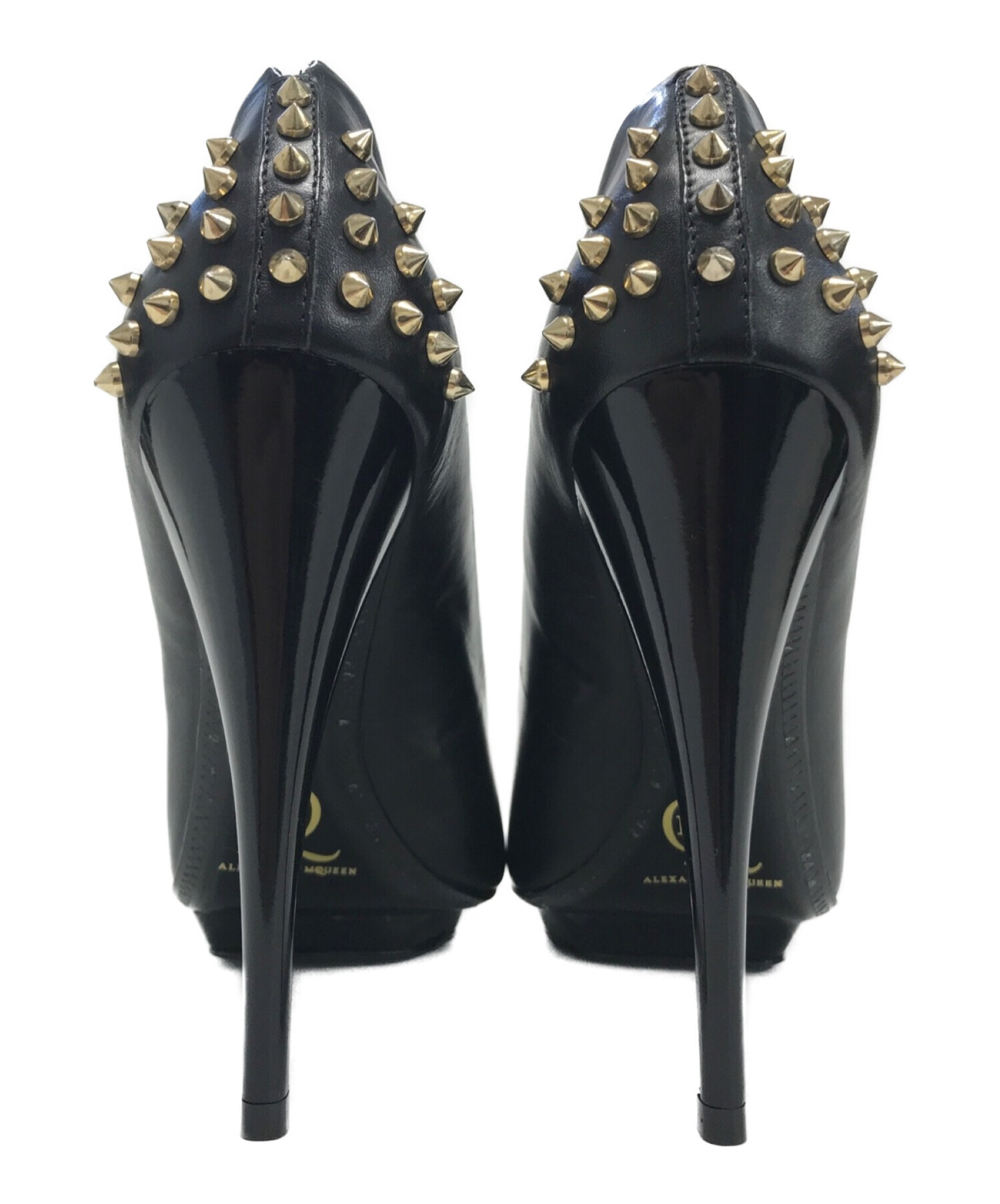 McQueen アレキサンダーマックイーン パンプス　ハイヒール　ブラック 中古・古着通販】ALEXANDER McQUEEN (アレキサンダーマックイーン