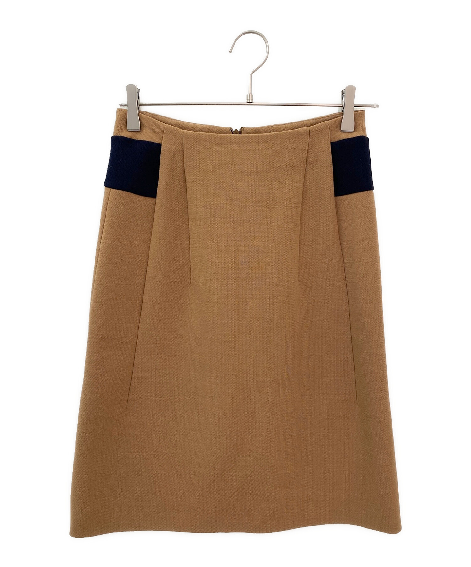 中古・古着通販】MARNI (マルニ) ひざ丈スカート ベージュ×ブラック