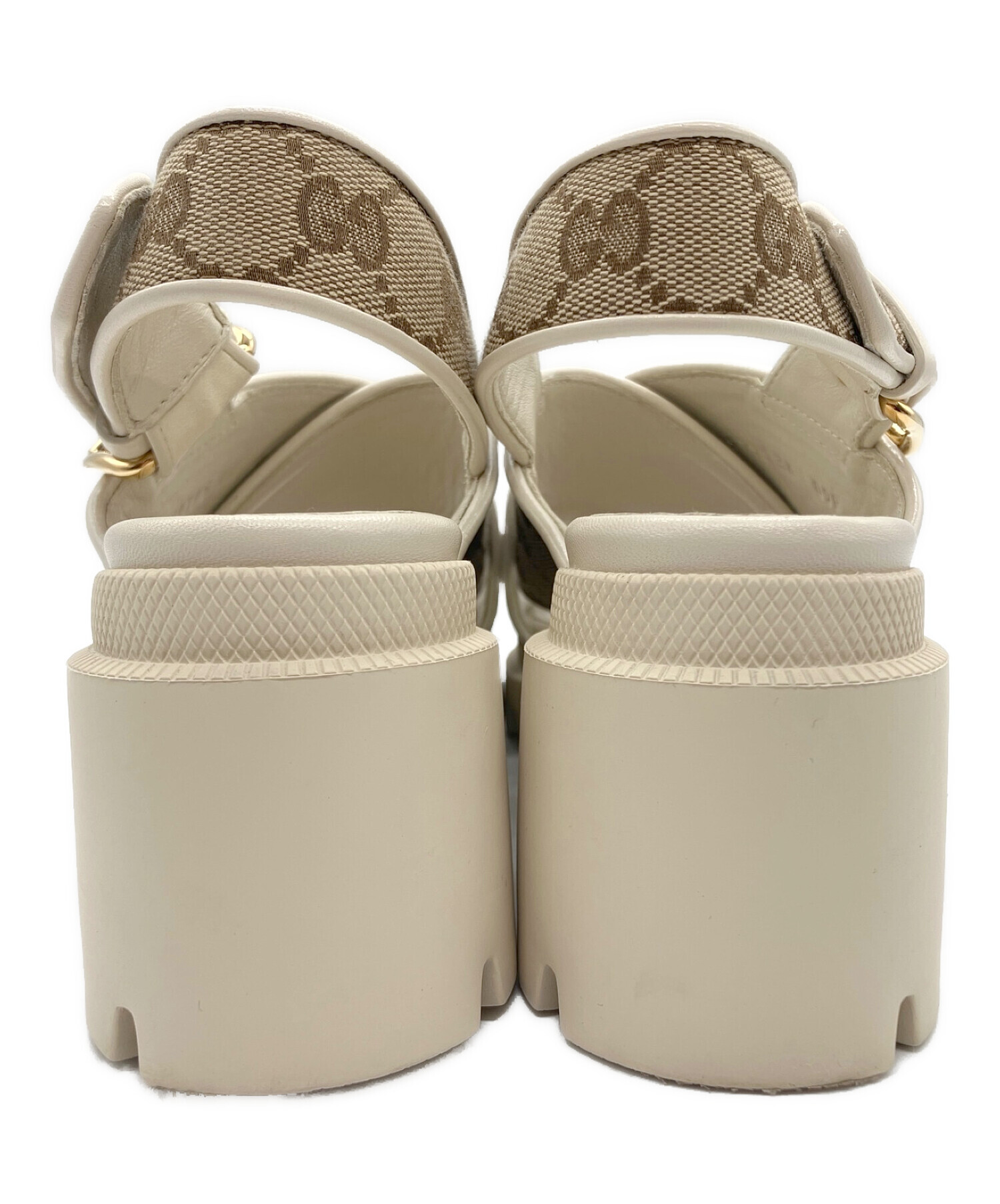 中古・古着通販】GUCCI (グッチ) ラグソールサンダル ベージュ サイズ