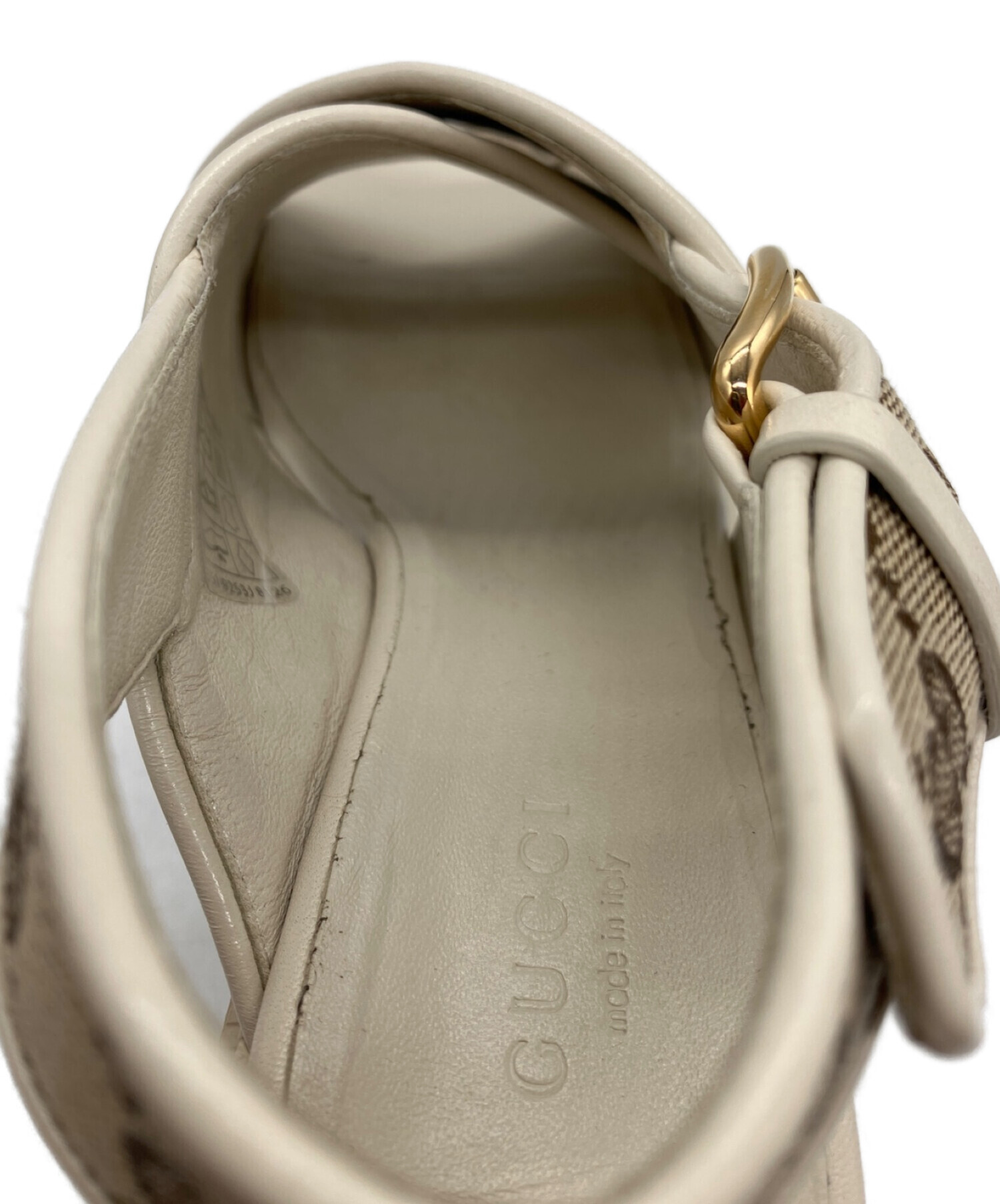 中古・古着通販】GUCCI (グッチ) ラグソールサンダル ベージュ サイズ