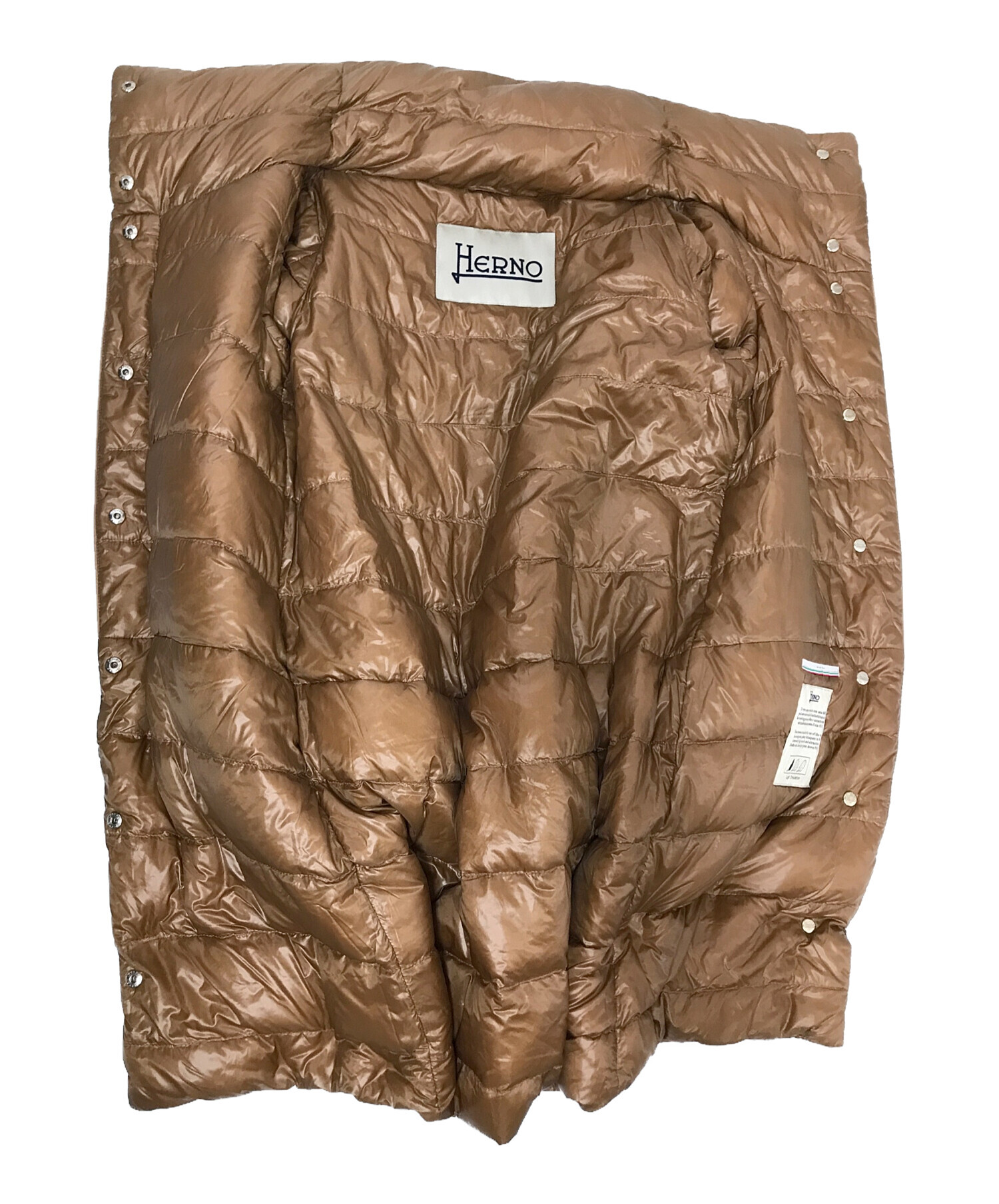 中古・古着通販】HERNO (ヘルノ) 切替ダウンコート キャメル
