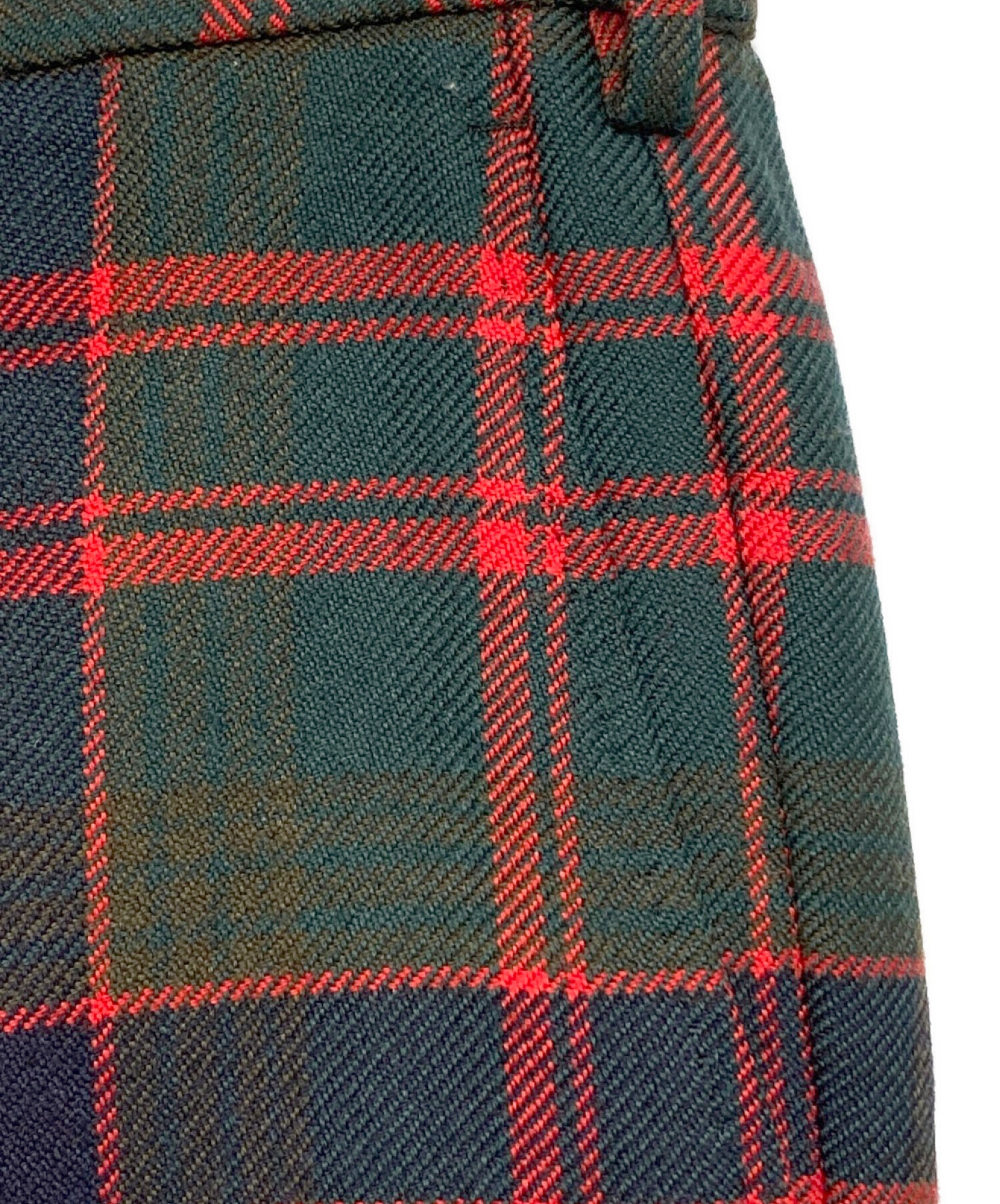 中古・古着通販】GUCCI (グッチ) チェックパンツ グリーン×レッド