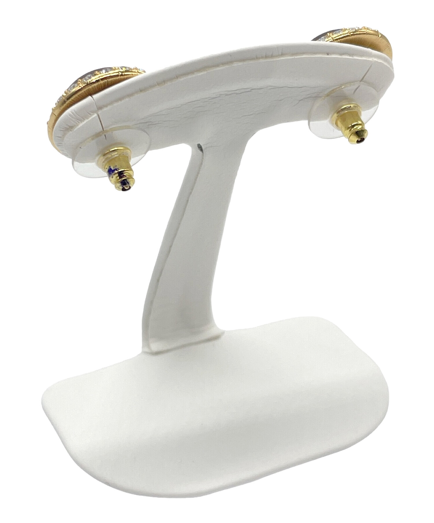 中古・古着通販】CHANEL (シャネル) ココマークボタンピアス ブラック