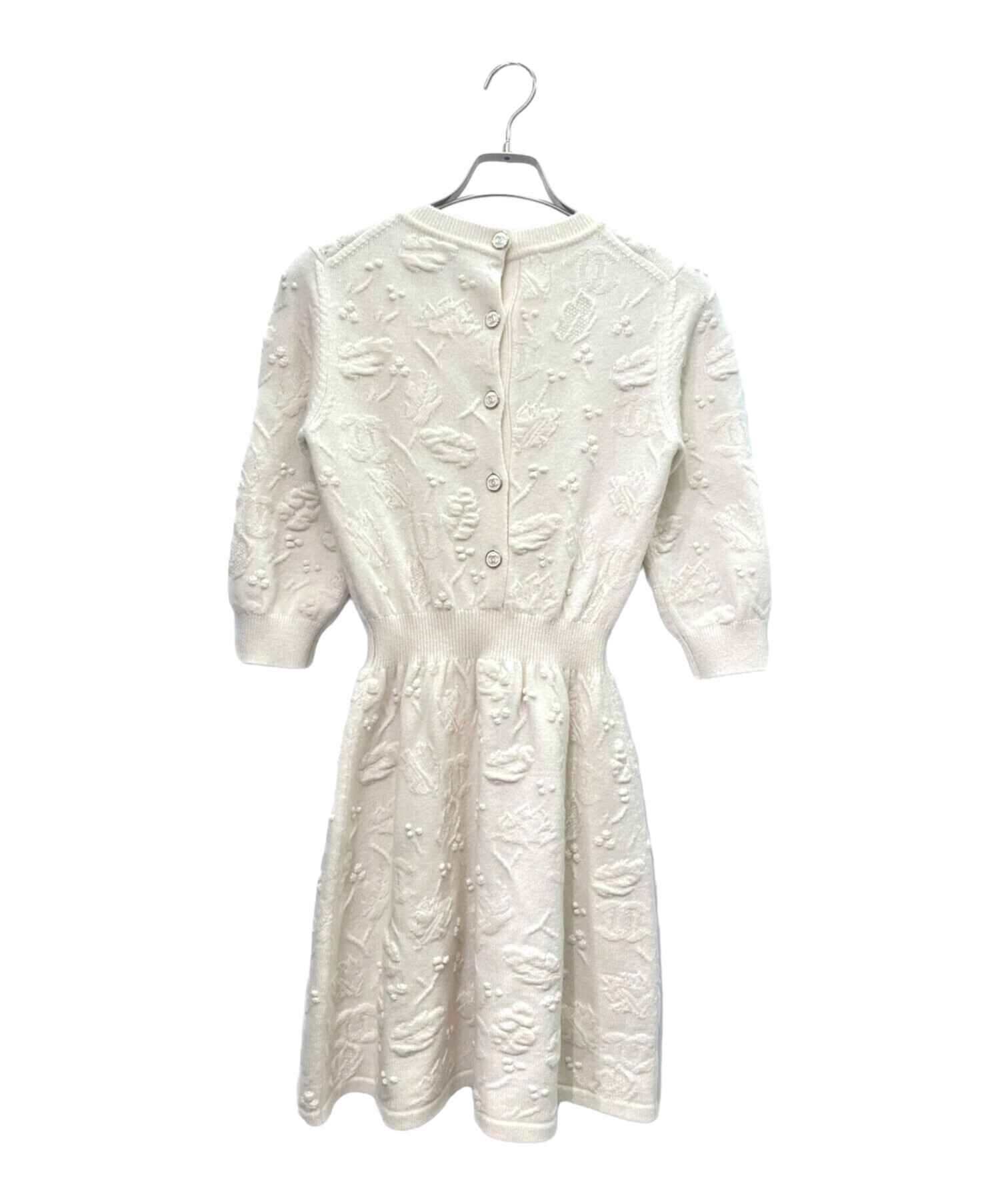 ナ*ナ様 シャネル CHANEL ニットワンピース　サイズ34 中古・古着通販】CHANEL (シャネル) カシミヤウールニットワンピース