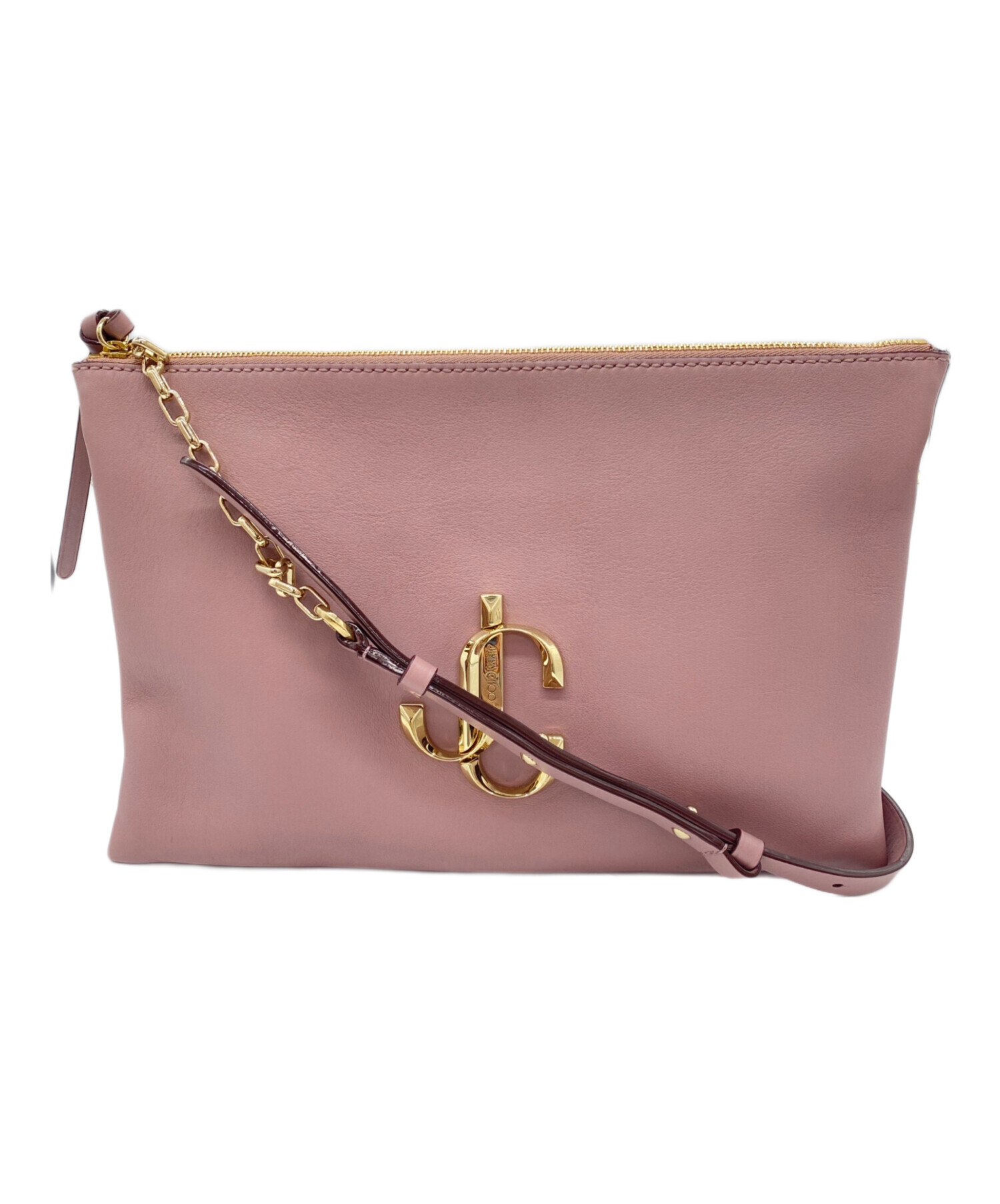 中古・古着通販】JIMMY CHOO (ジミーチュウ) レザーショルダーバッグ 