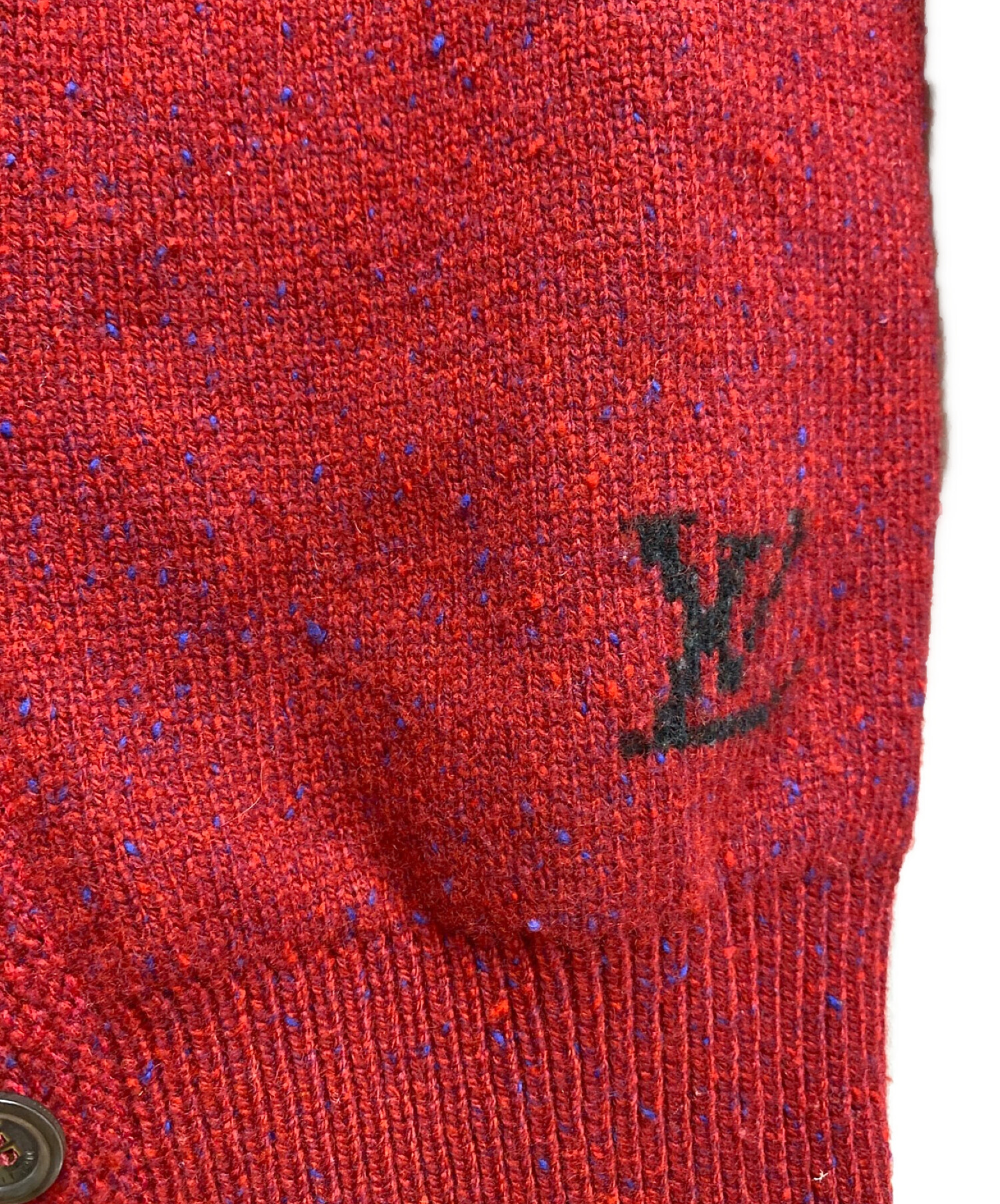 LOUISVUITTON カシミア カーディガン 赤 XS CA36929 中古・古着通販】LOUIS VUITTON (ルイ ヴィトン) カシミヤ混