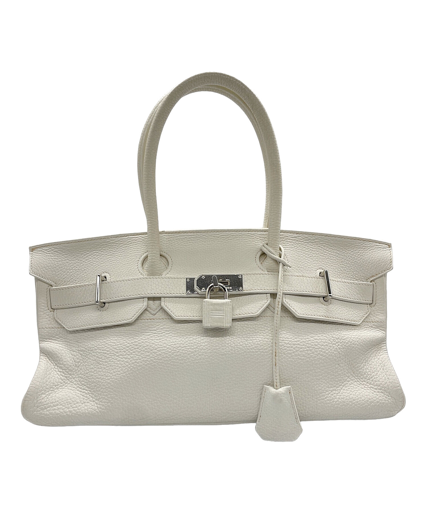 HERMES エルメス ショルダーバッグ  白 【古着】【中古】【送料無料】 中古・古着通販】HERMES (エルメス) ショルダーバーキン ホワイト
