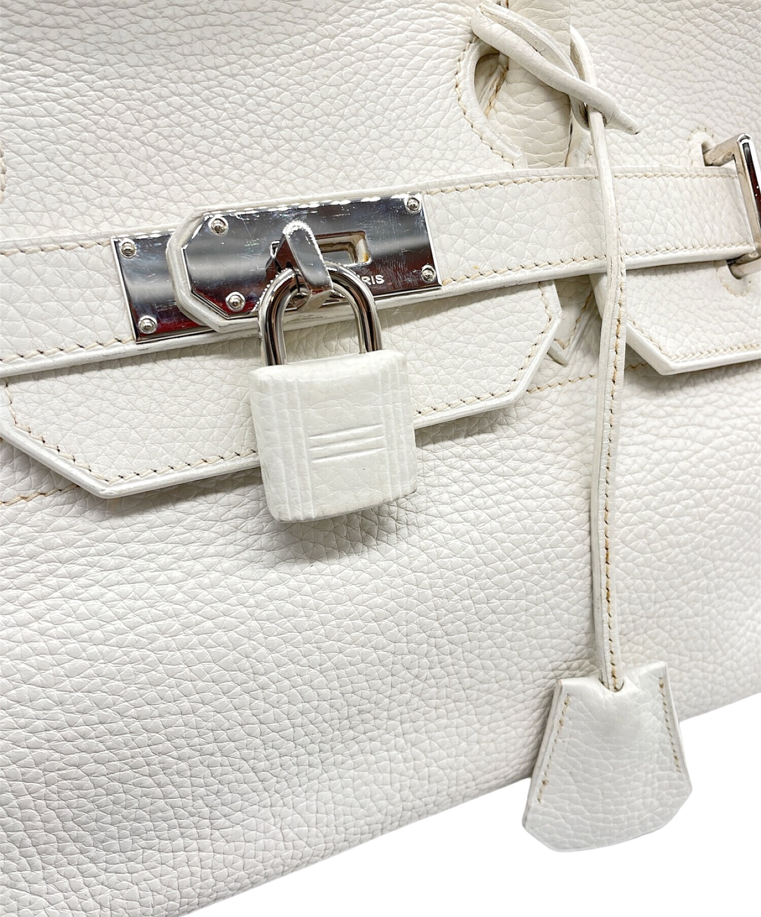 HERMES エルメス ショルダーバッグ  白 【古着】【中古】【送料無料】 中古・古着通販】HERMES (エルメス) ショルダーバーキン ホワイト