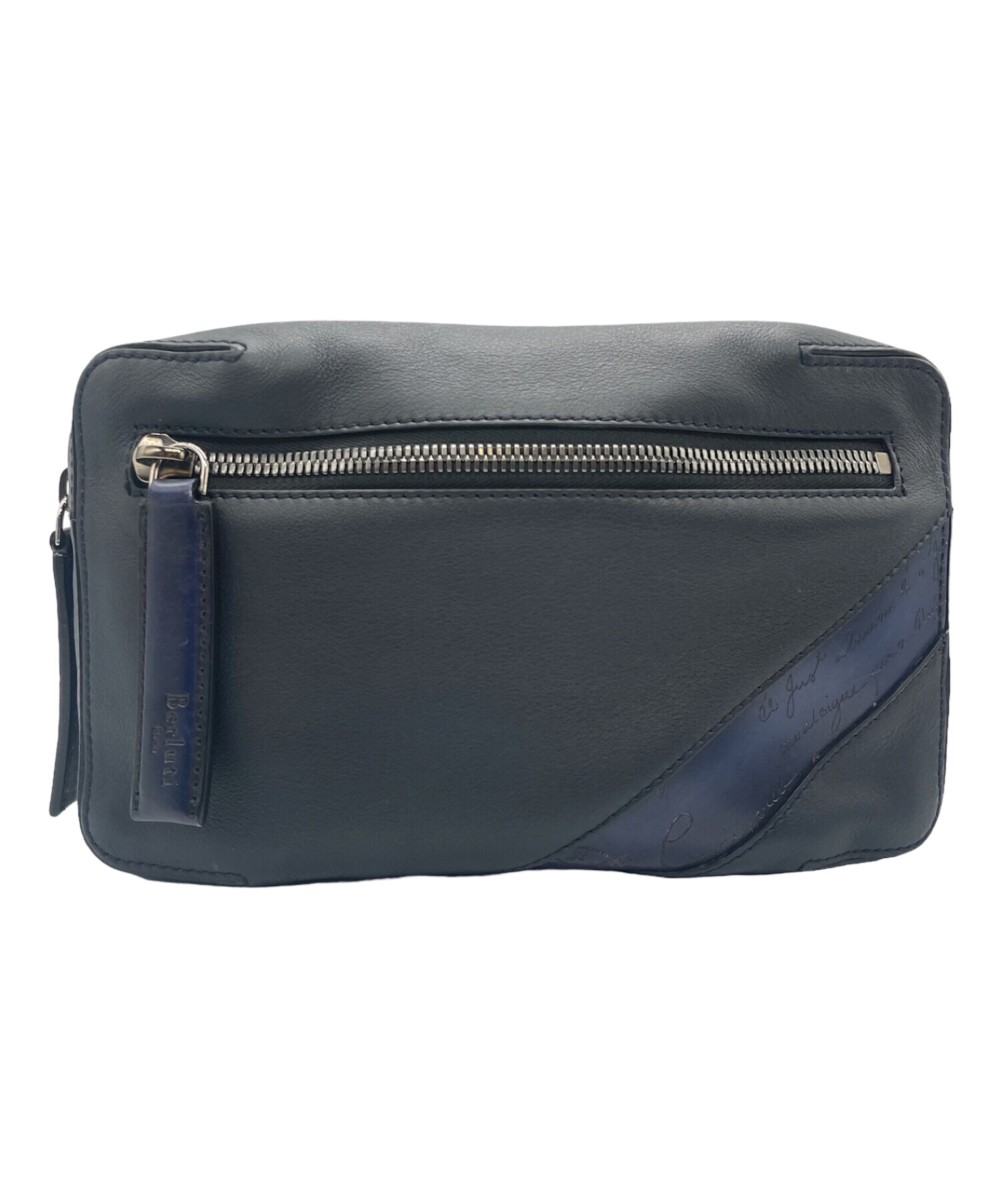 たくまベルルッティ　カリグラフィ ボディバッグ　シルバー金具 中古・古着通販】Berluti (ベルルッティ) カリグラフィ レザー ボディ