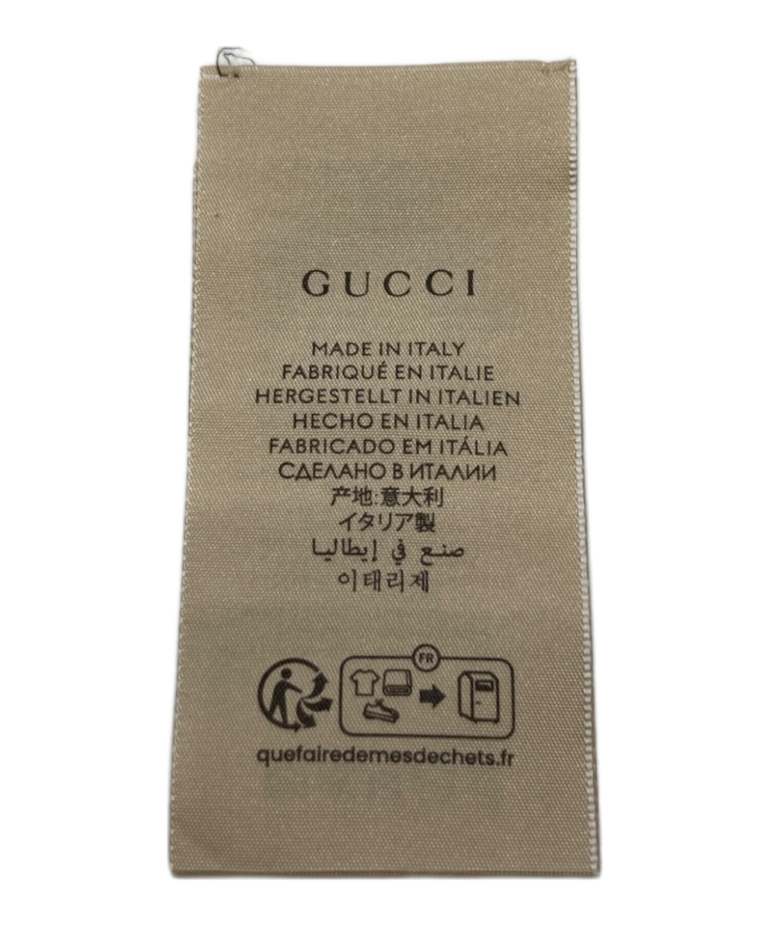 中古・古着通販】GUCCI (グッチ) GGロゴマフラー ブラック×ベージュ