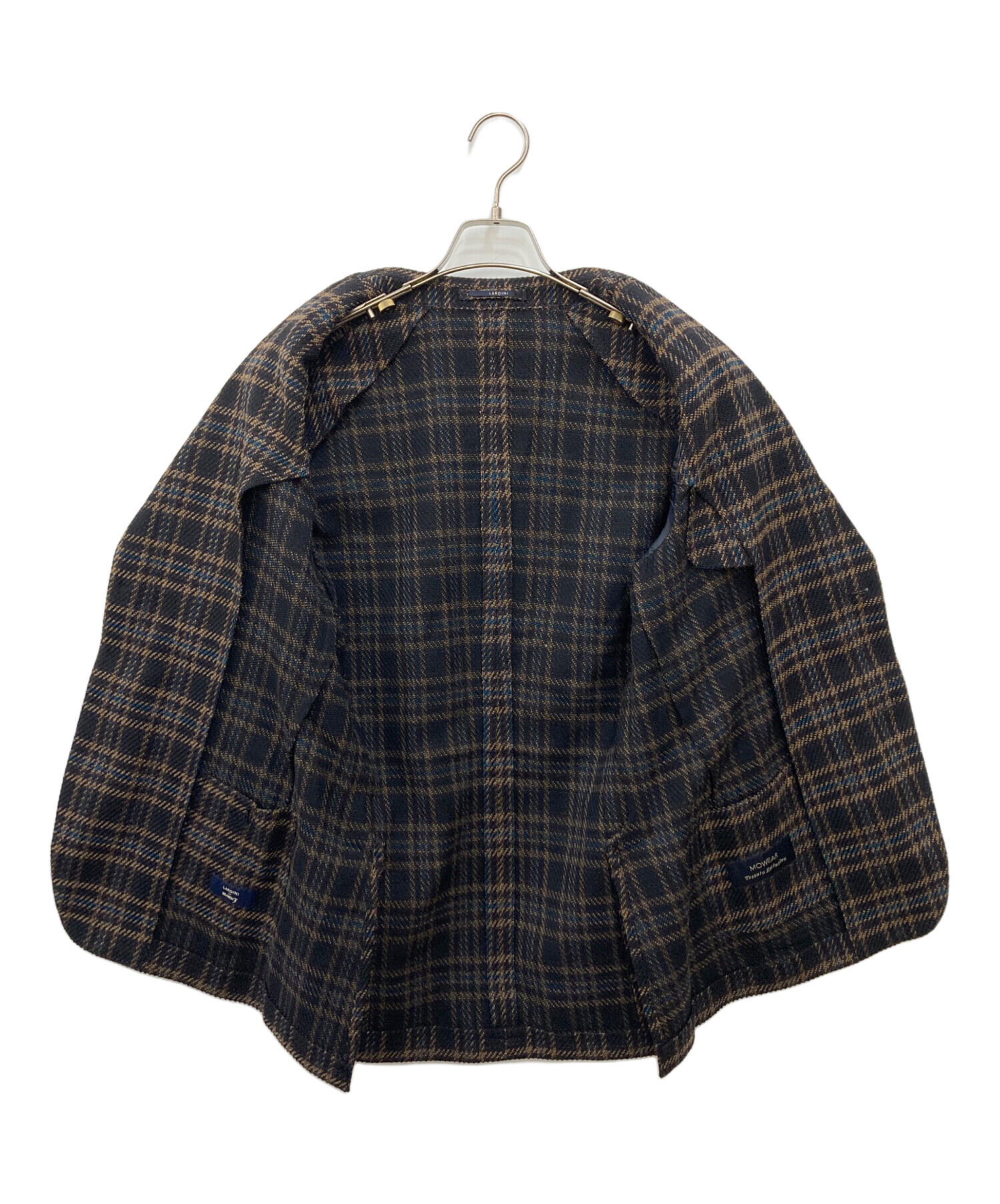 ラルディーニ LARDINI キャメル ジャケット ビームス ロロピアーナ オーダー タリアトーレ beams 44  ほぼ未使用高級13万 チェック ラルディーニ 秋冬起毛厚手生地