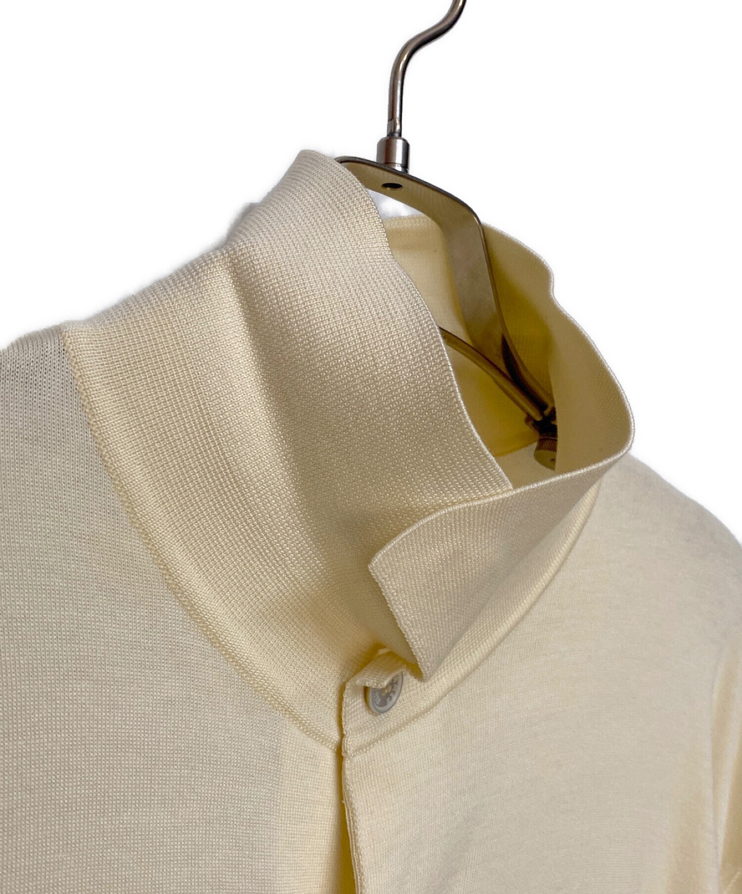 中古・古着通販】HERMES (エルメス) 長袖ニットポロシャツ ベージュ