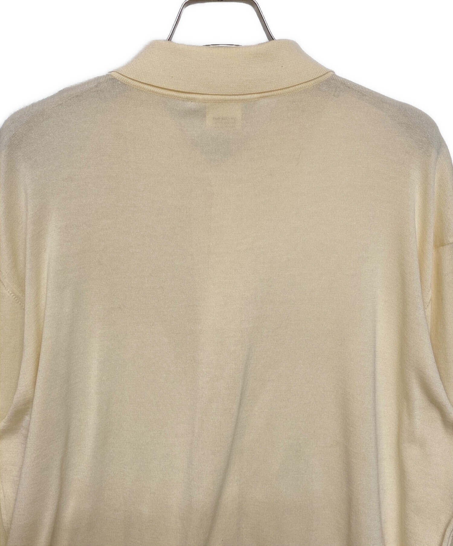 中古・古着通販】HERMES (エルメス) 長袖ニットポロシャツ ベージュ