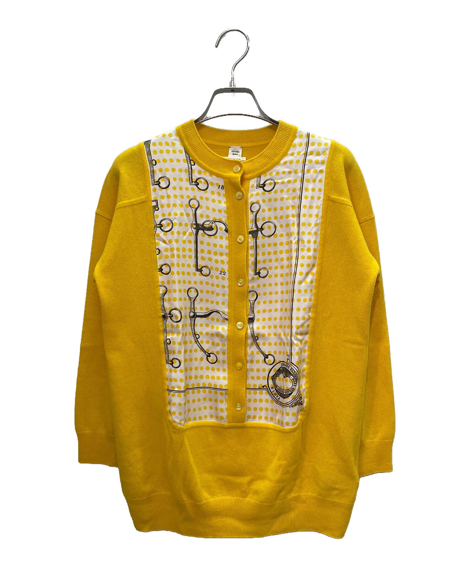 中古・古着通販】HERMES (エルメス) シルク 切替 ニット プルオーバー