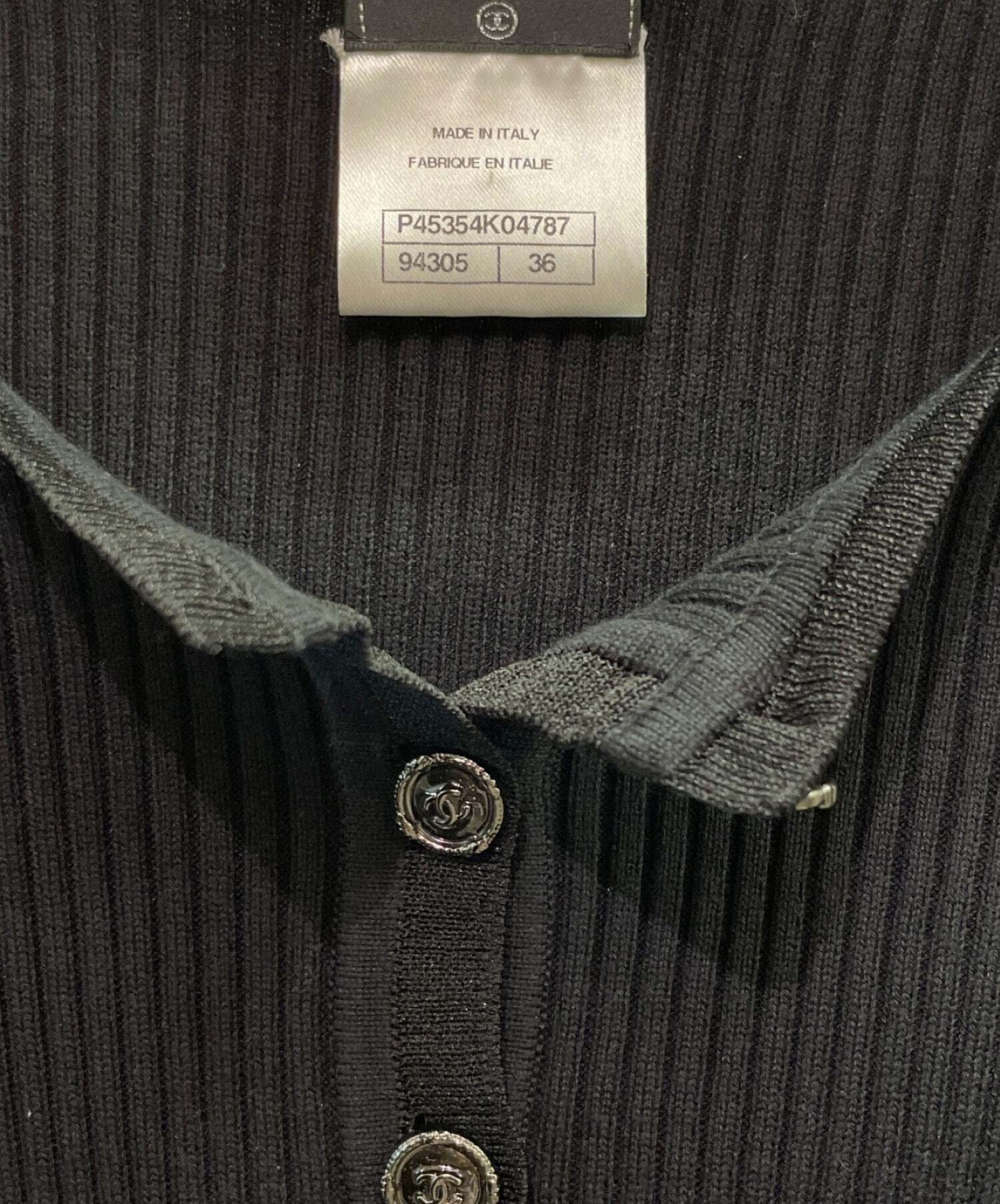 中古・古着通販】CHANEL (シャネル) ココマークボタン ヘンリーネック 