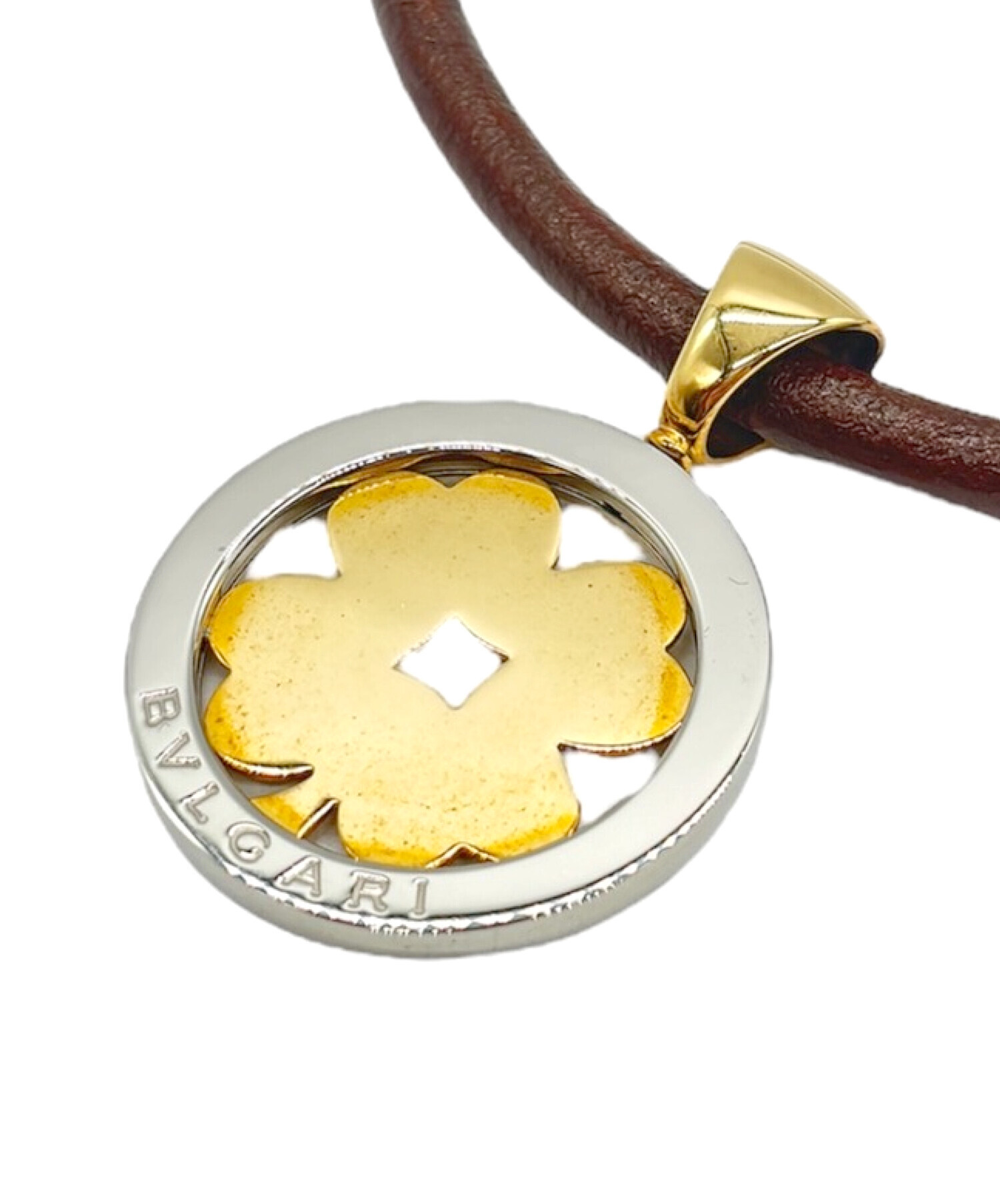 中古 ブルガリ トンド チョーカー クローバー ABランク K18YG 750刻印 ゴールド BVLGARI あす 中古 ブルガリ トンド チョーカー クローバー ABランク K18YG 750刻印