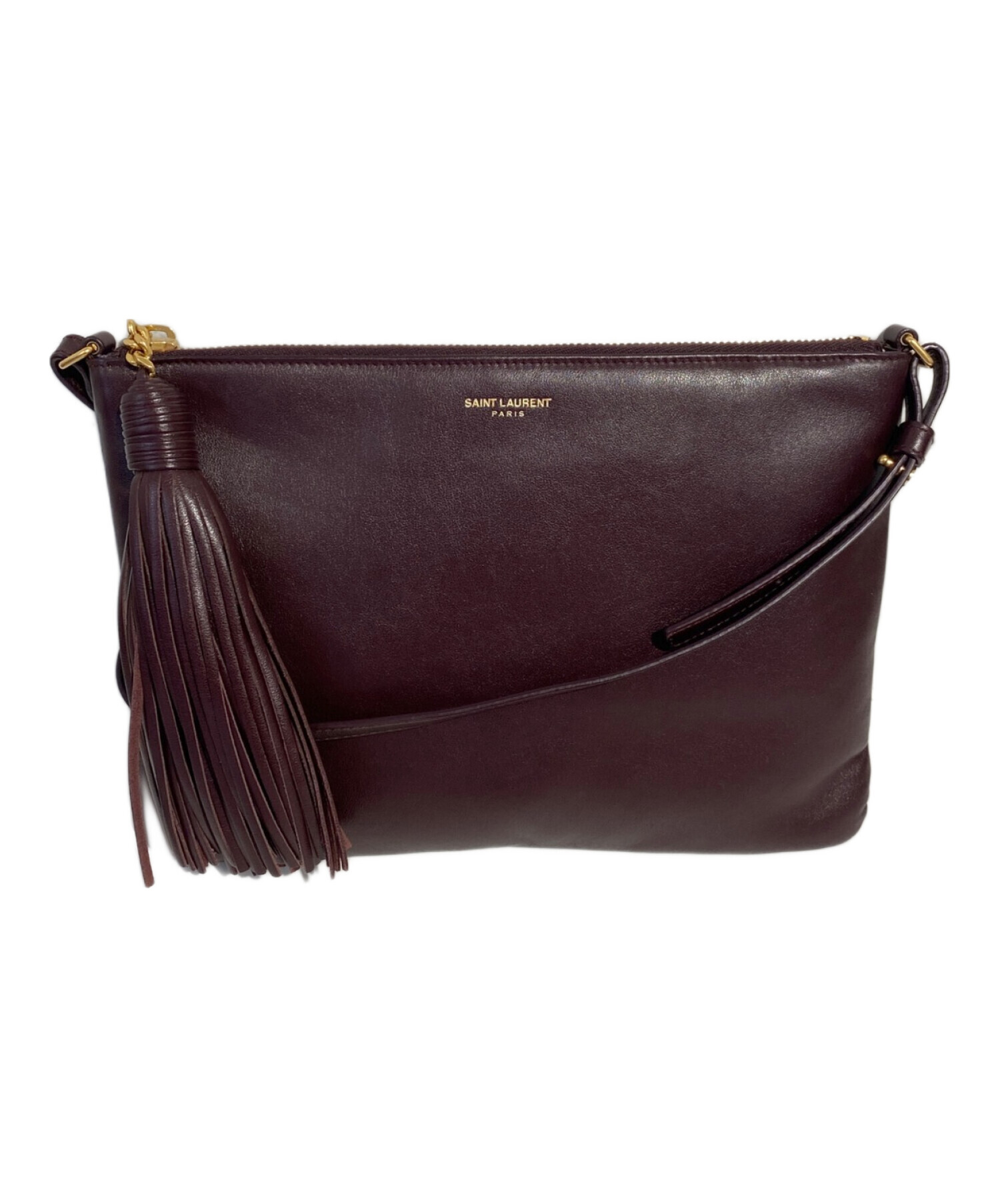 未使用級●サンローラン パリ フリンジ ブロガー ショルダー バッグ 中古・古着通販】Saint Laurent Paris (サンローランパリ) フリンジ